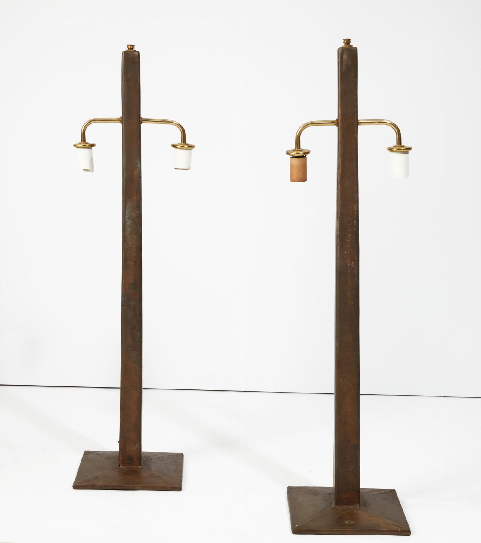 A pair of Modernist bronze lamps (1 of 2)