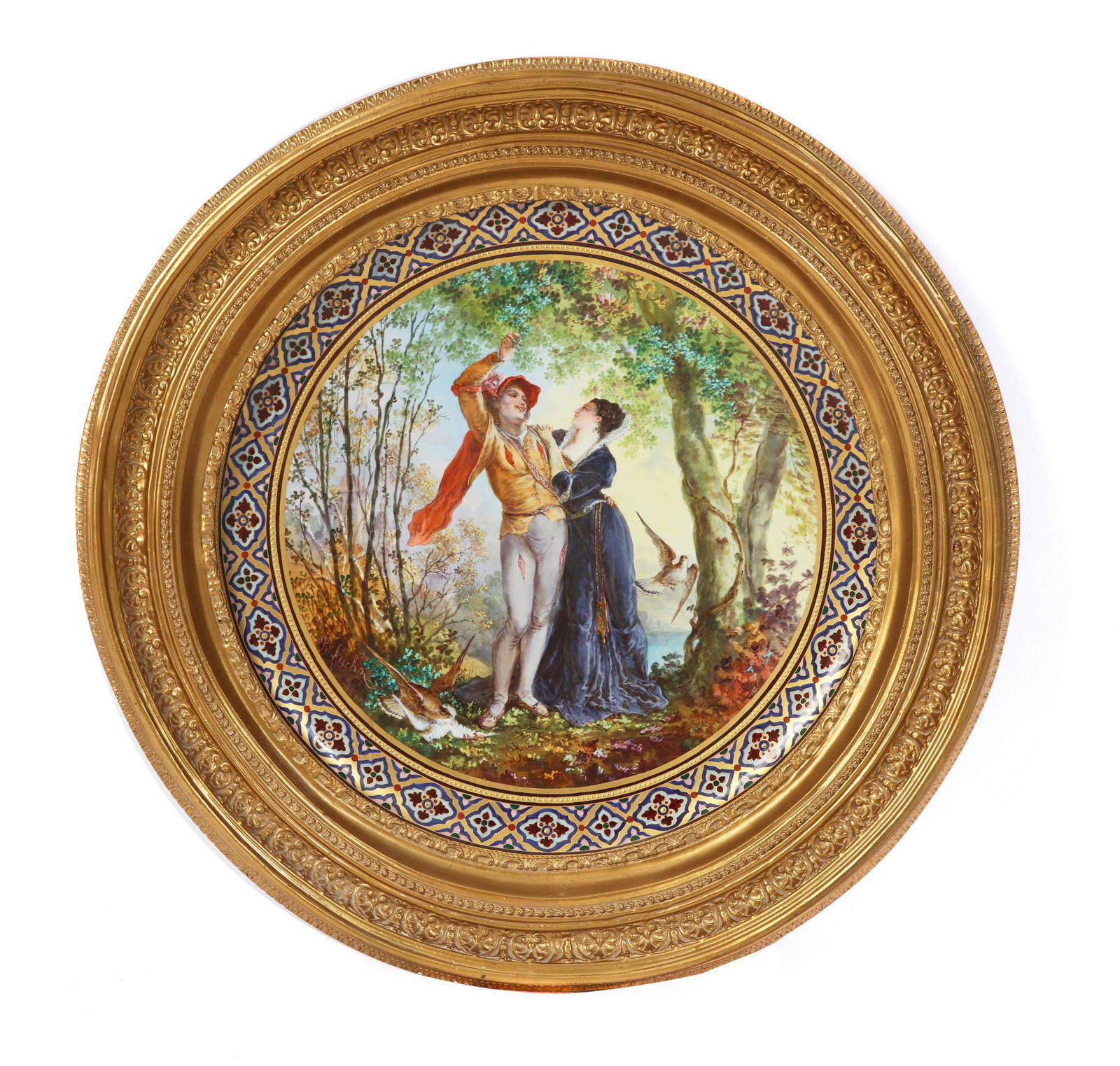 A French glazed earthenware charger (1 of 3)