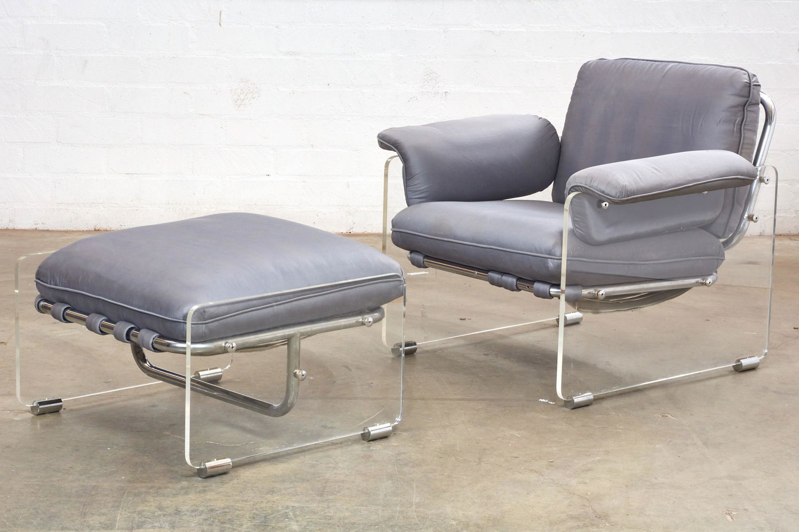 Pace Collection Argenta lounge chair and ottoman (1 of 6)