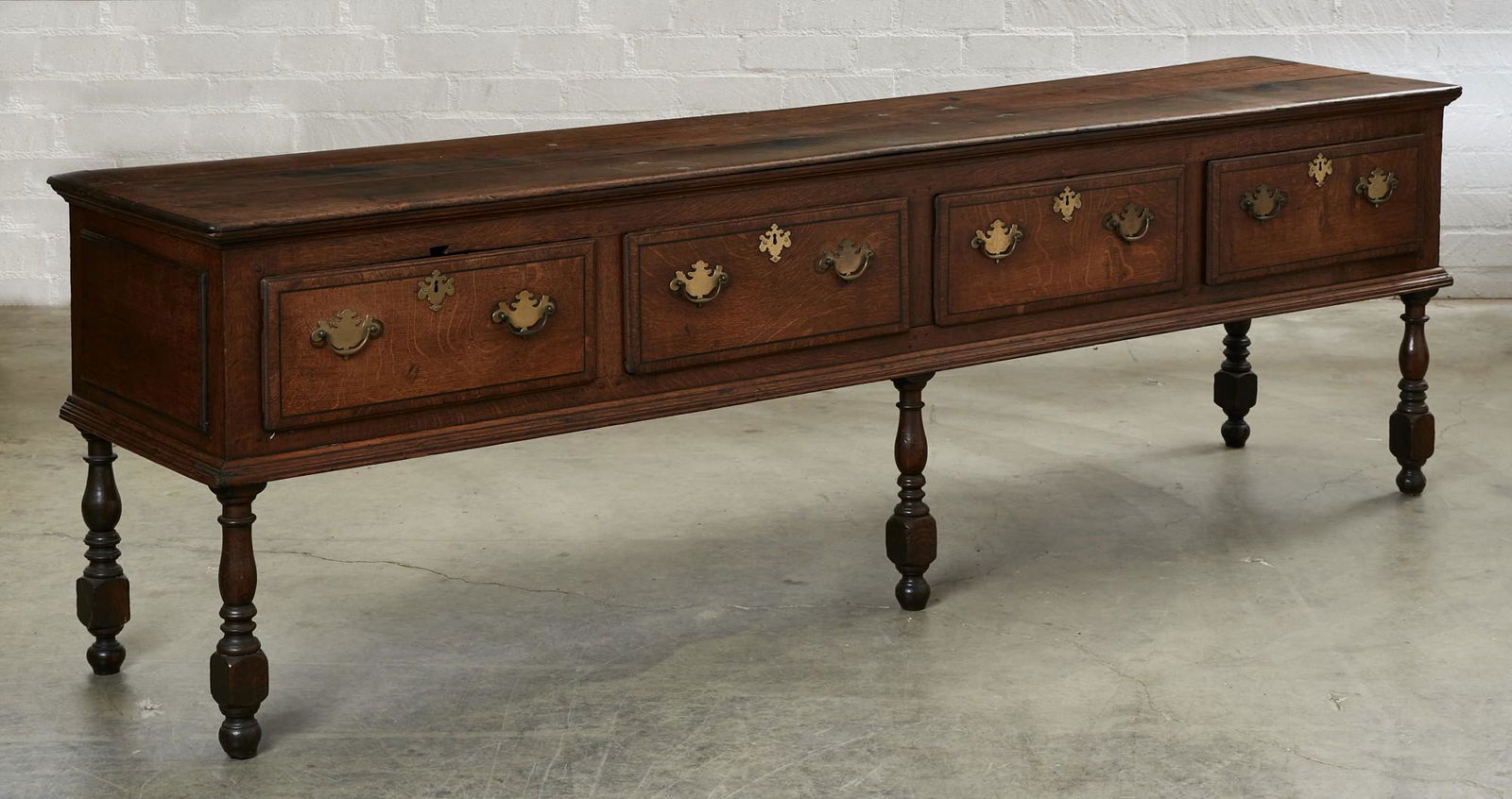 A large George III oak dresser base (1 of 6)