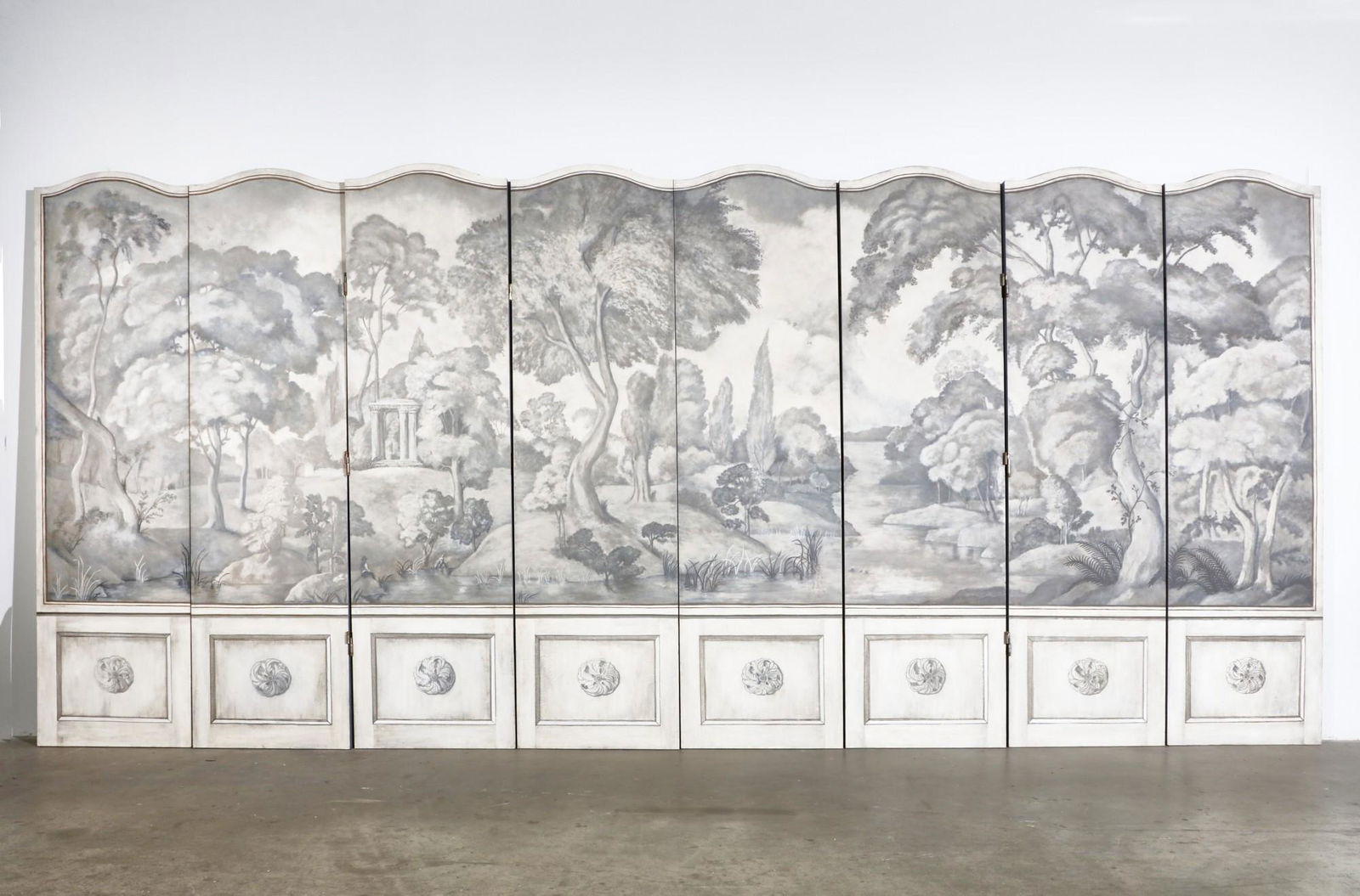 Dennis & Leen landscape eight panel floor screen (1 of 4)