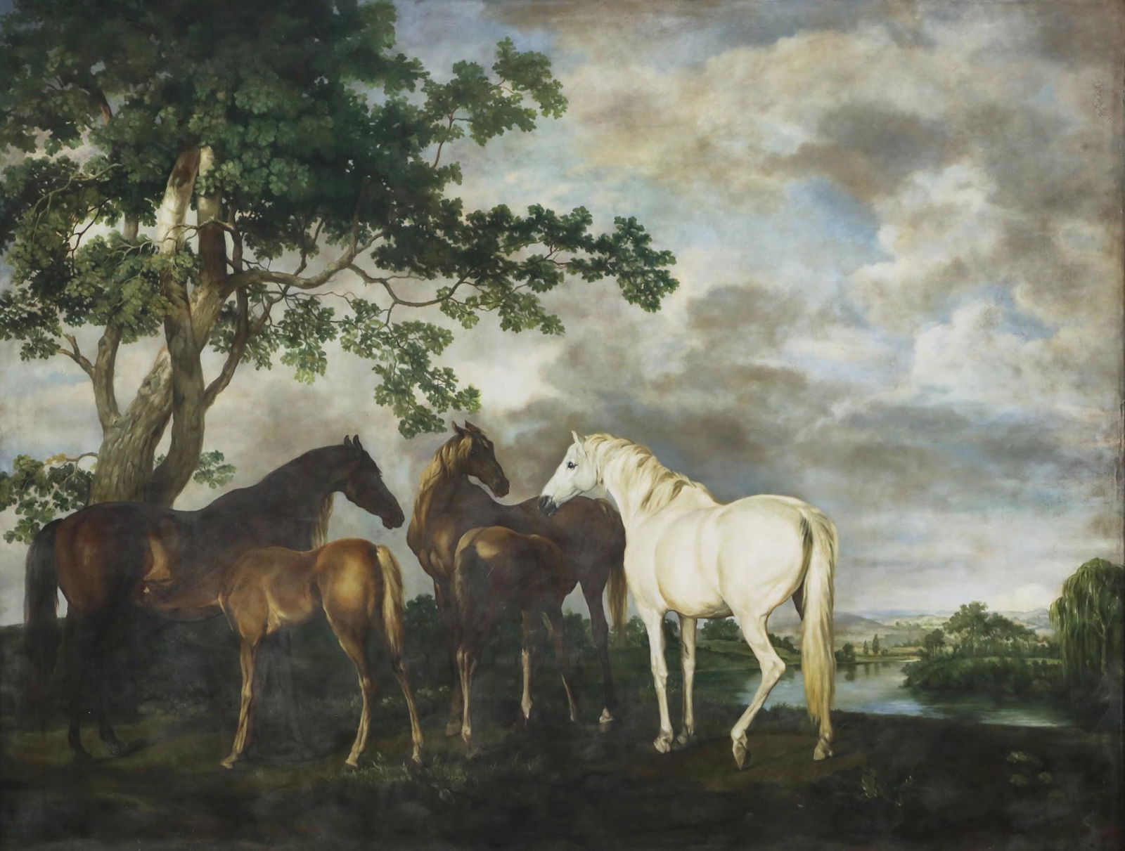 Continental School, Horses & colts in landscape (1 of 6)