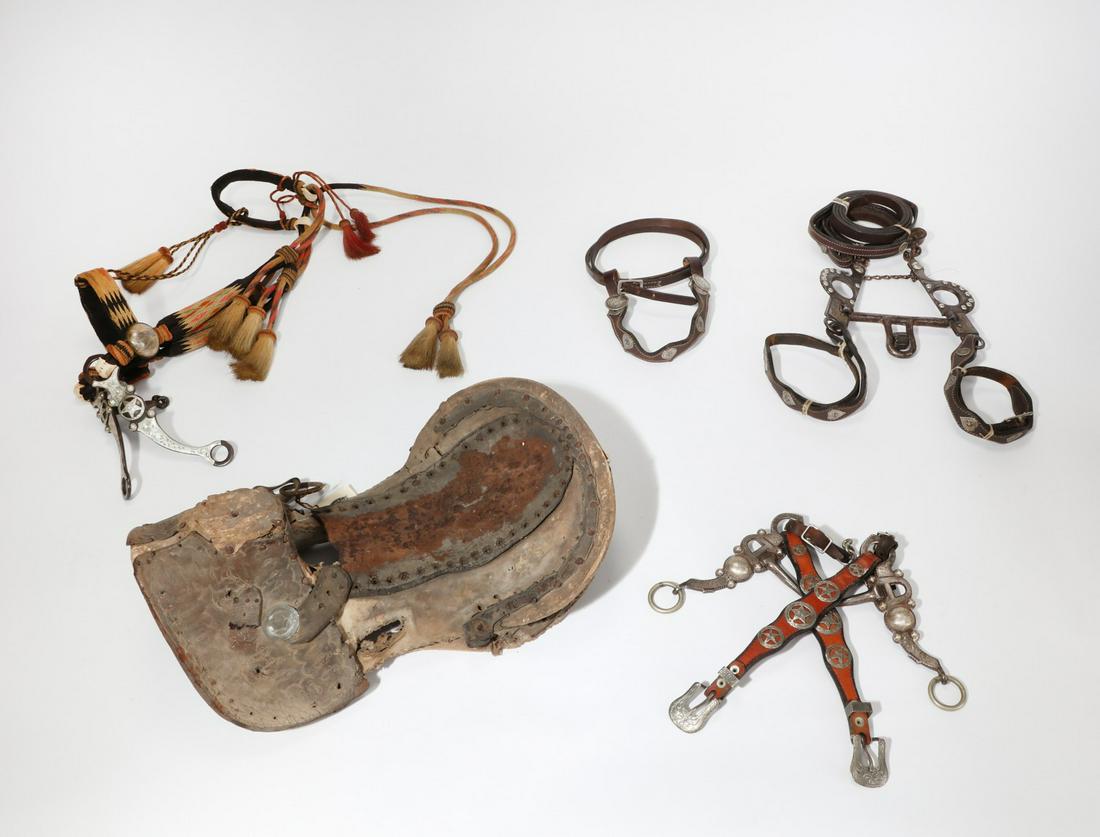 A twelve piece collection of vintage horse tack (1 of 4)