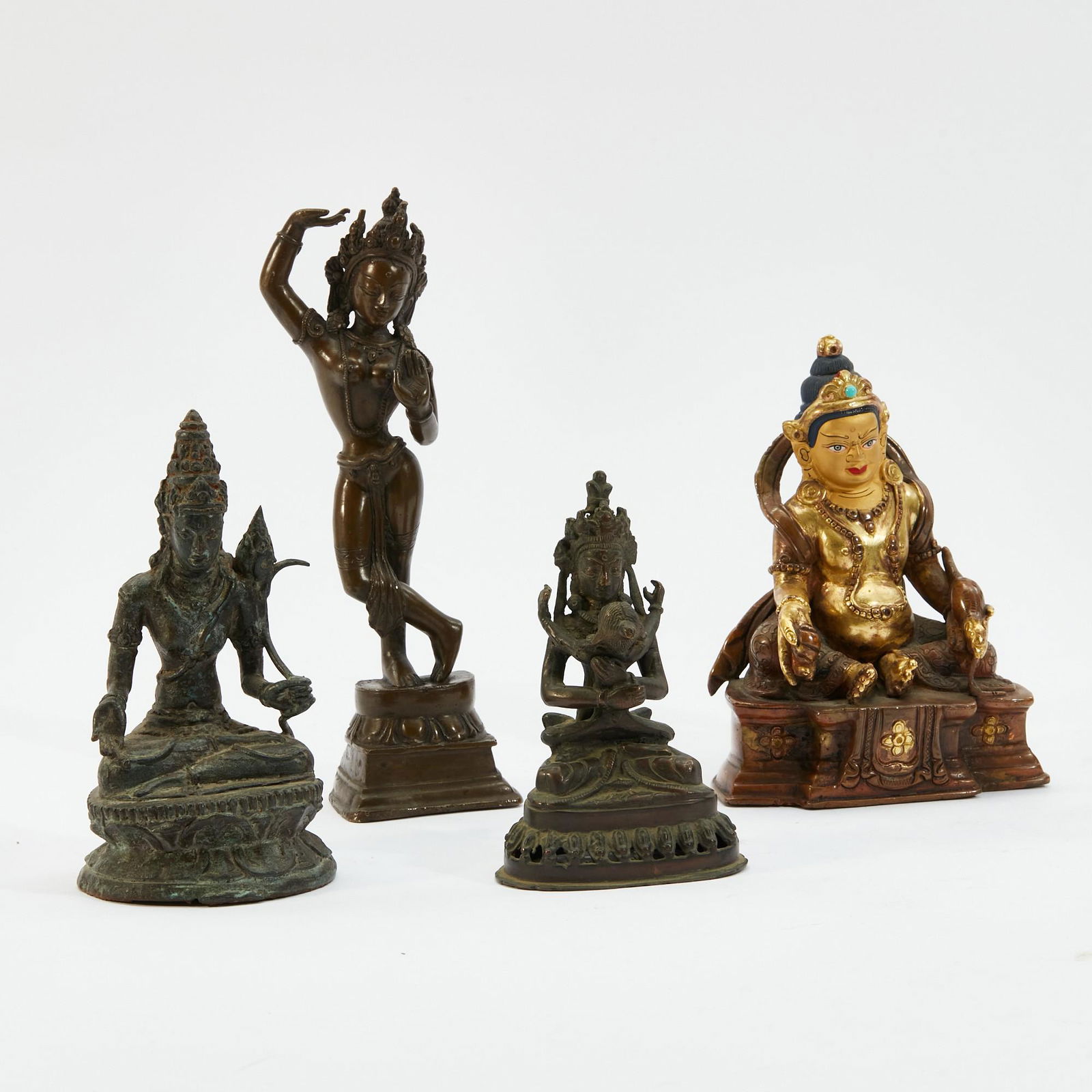 Four Asian metal Vajrayana figures (1 of 4)