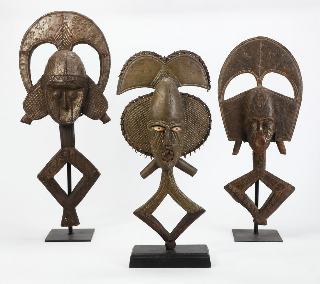 Three African Kota guardian figures (1 of 3)