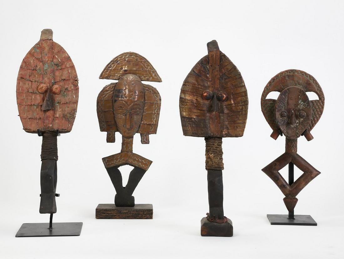 Four African Kota guardian masks (1 of 3)