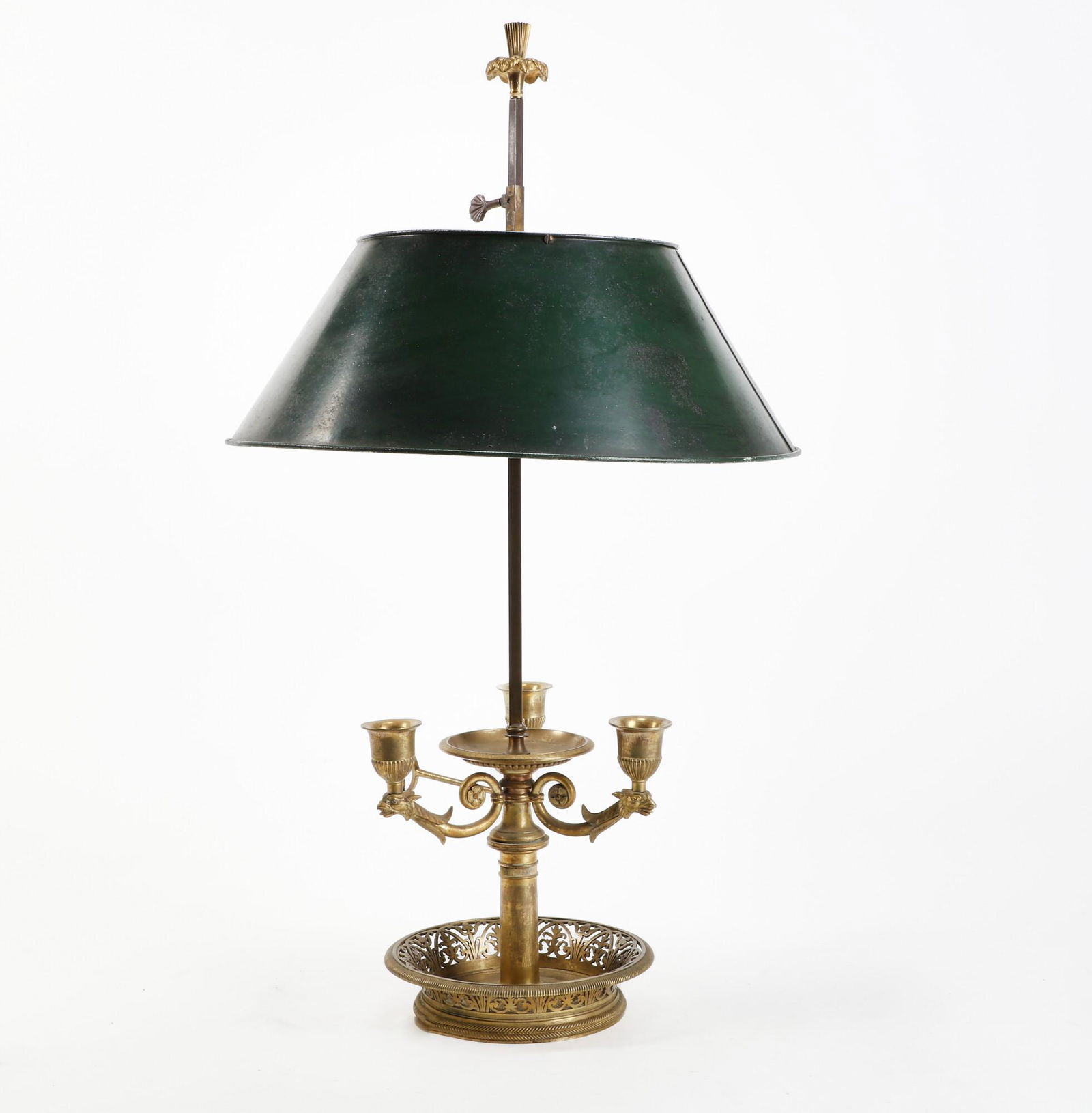 A Louis XVI style gilt bronze bouillotte lamp (1 of 2)
