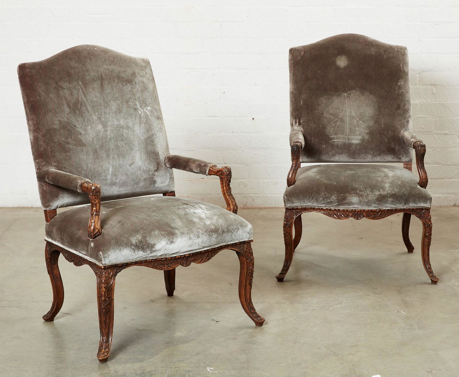 A pair of Louis XV walnut fauteuils (1 of 6)