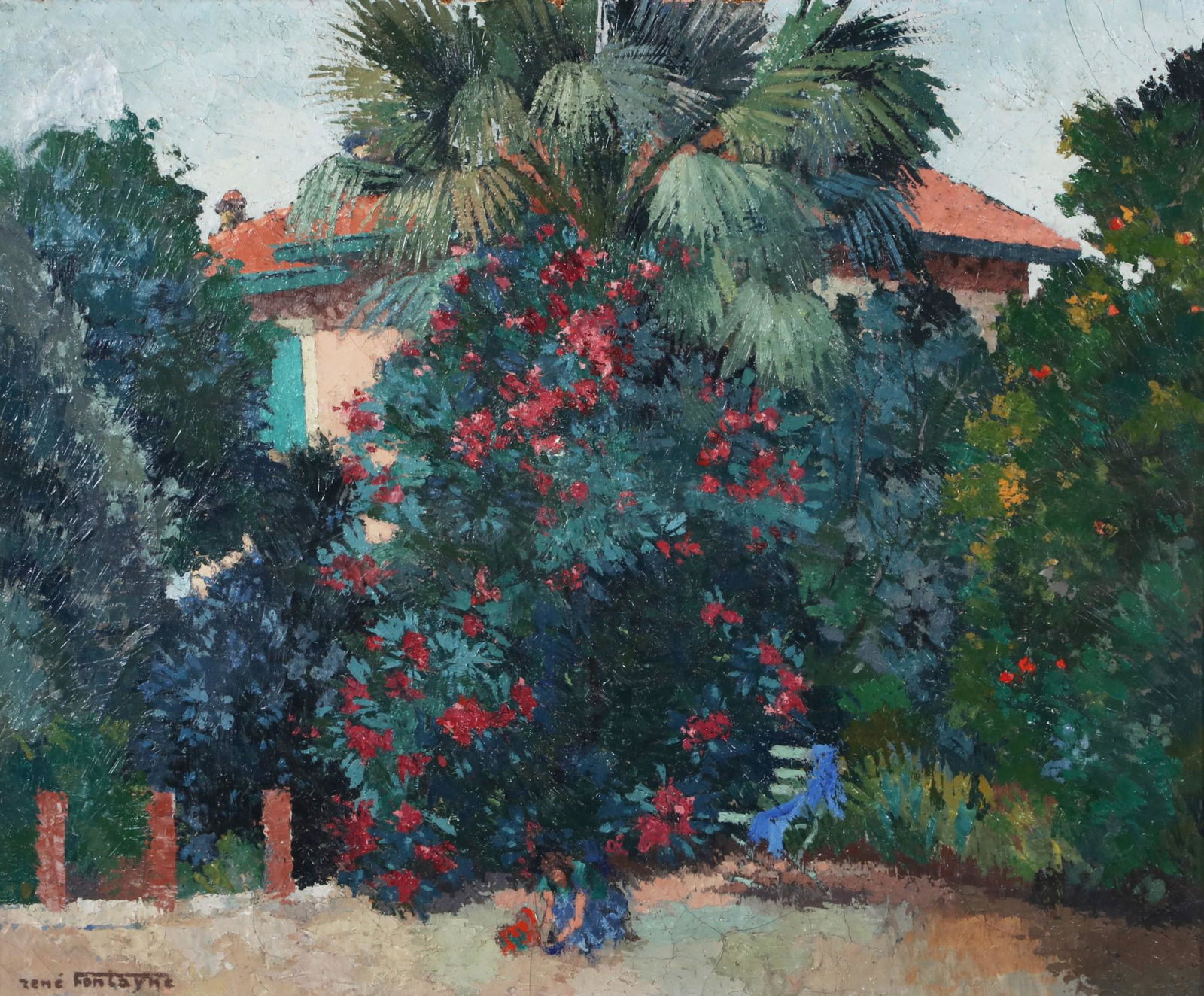 Rene Fontayne, Garden view, oil (1 of 4)