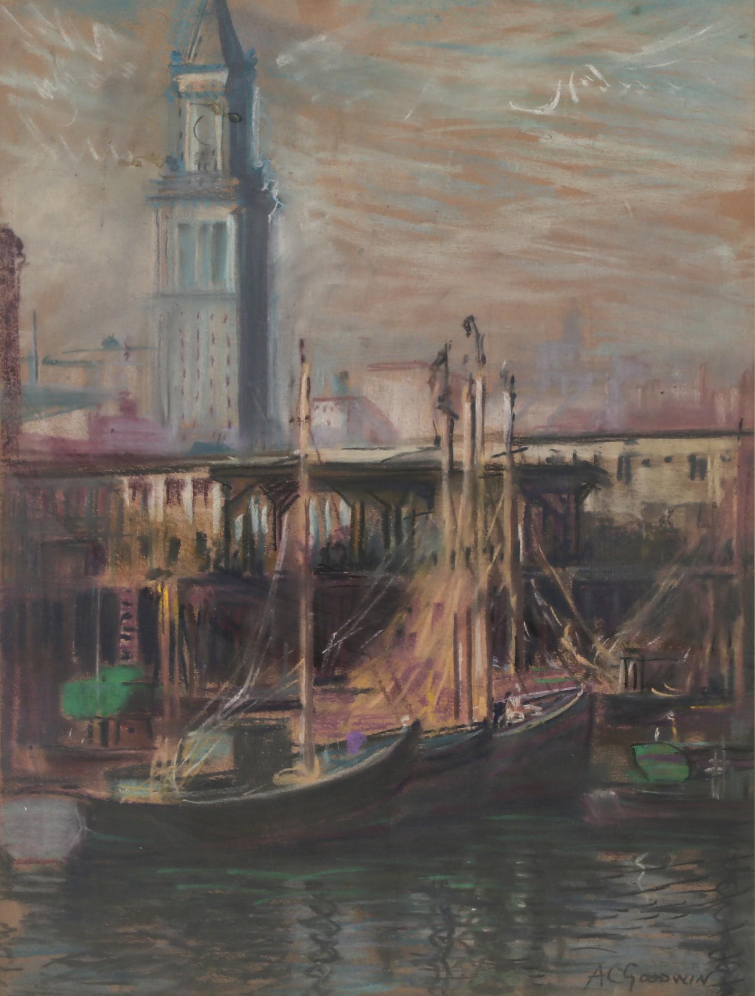 Arthur Clifton Goodwin, Tea Wharf, Boston (1 of 4)