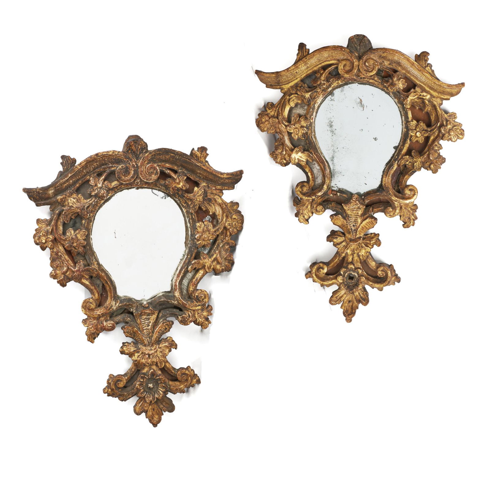 A pair of Continental Baroque giltwood mirrors (1 of 2)