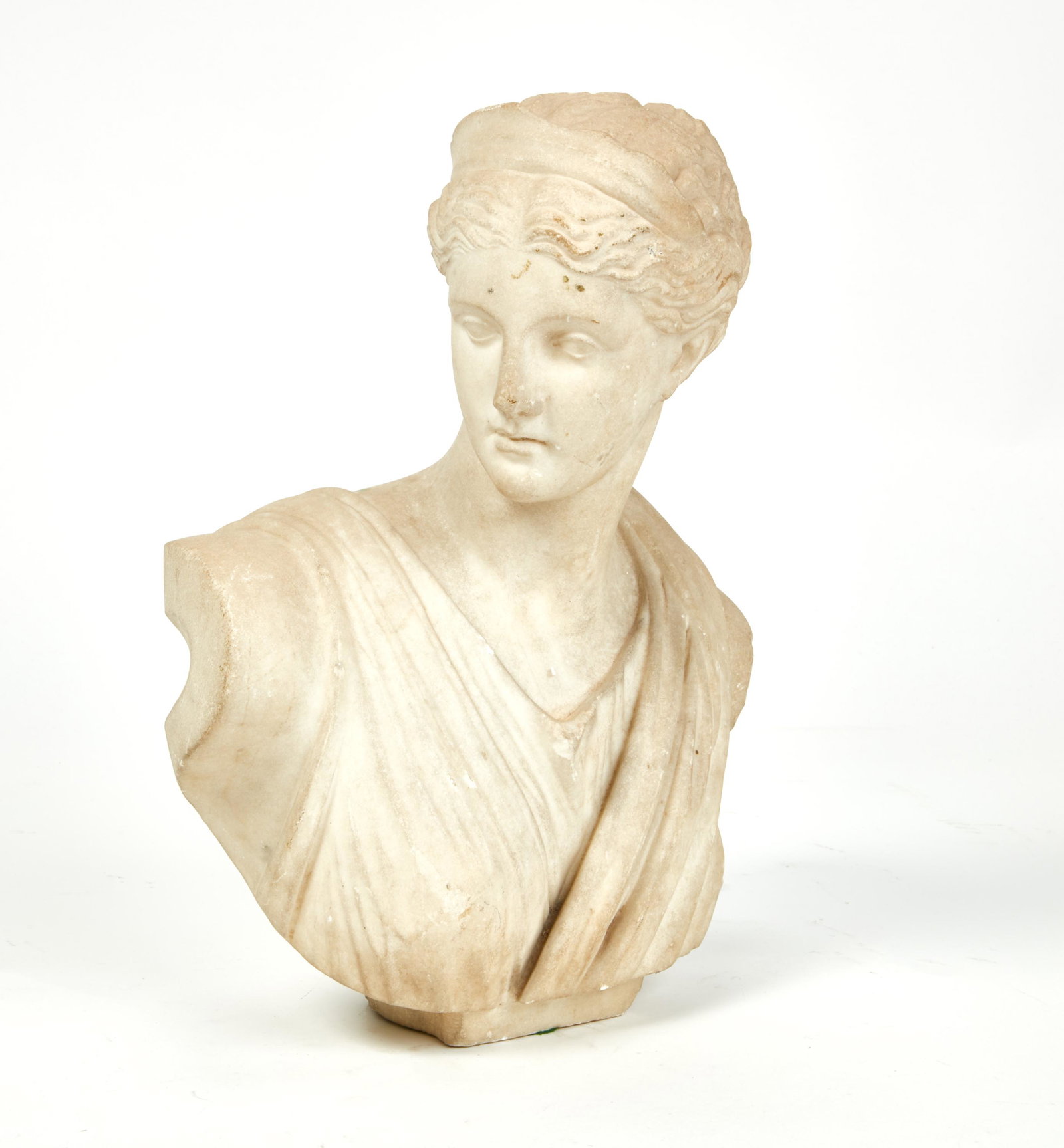 An Italian white marble bust of Venus (1 of 5)
