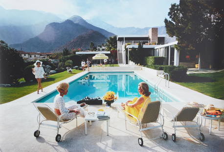 Slim Aarons, Poolside Gossip, 1970: Slim Aarons (American, 1916-2006)Poolside Gossip, 1970dye coupler print on archival paperThis iconic scene captures a desert house in Palm Springs designed by Richard Neutra for Edgar J. Kaufmann. Poo