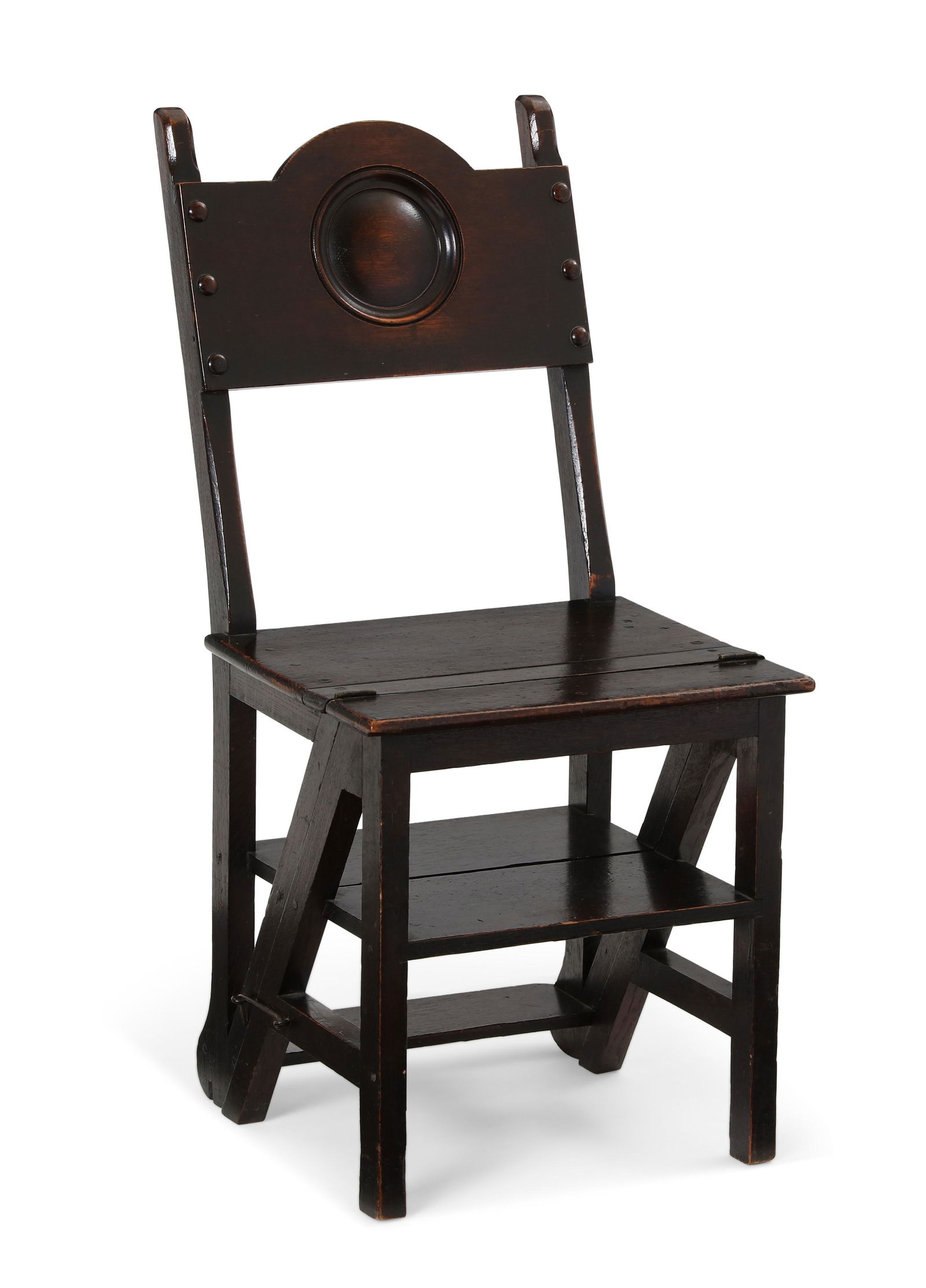 An English stained oak metamorphic chair/steps (1 of 7)