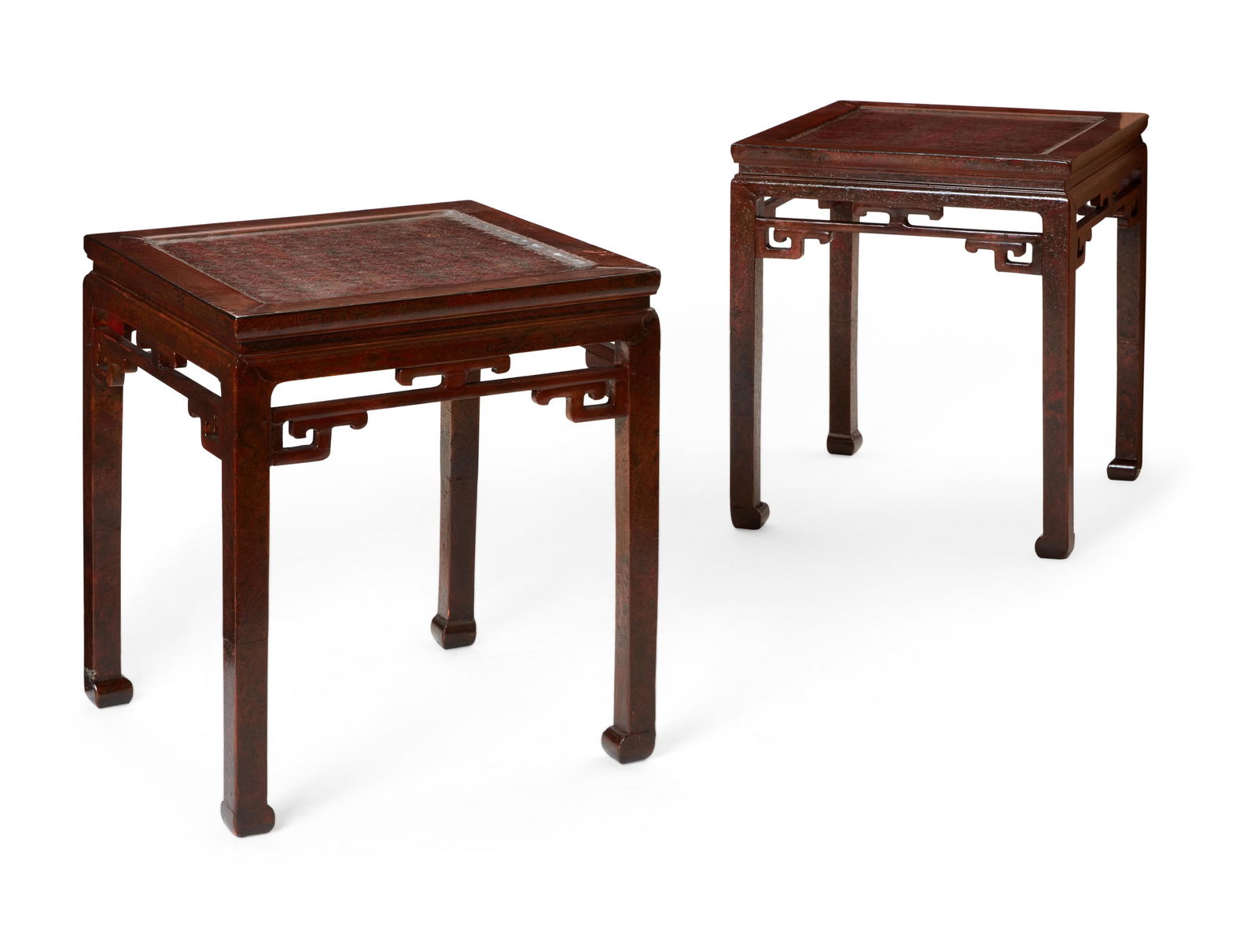 A pair of Chinese lacquered square tables (1 of 8)