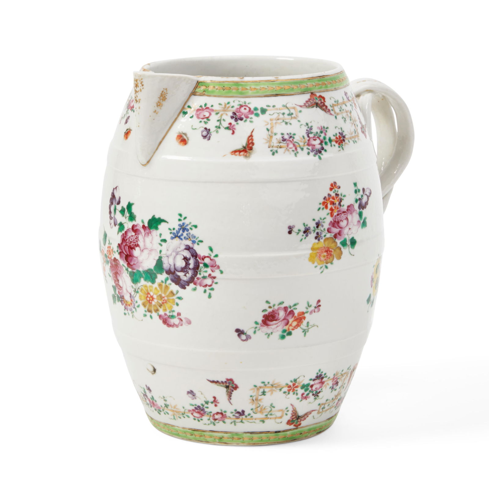 A Chinese Export Famille Rose porcelain cider jug (1 of 4)
