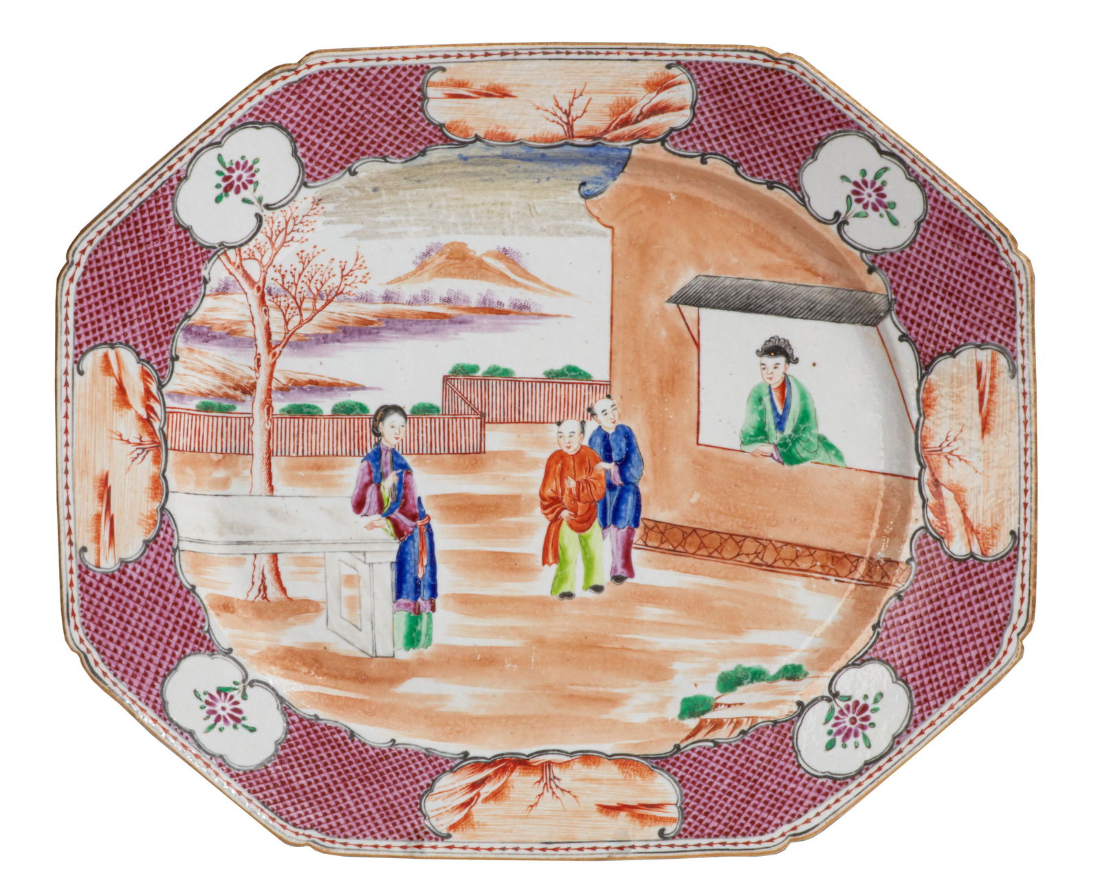 A large Chinese Export Famille Rose platter (1 of 7)
