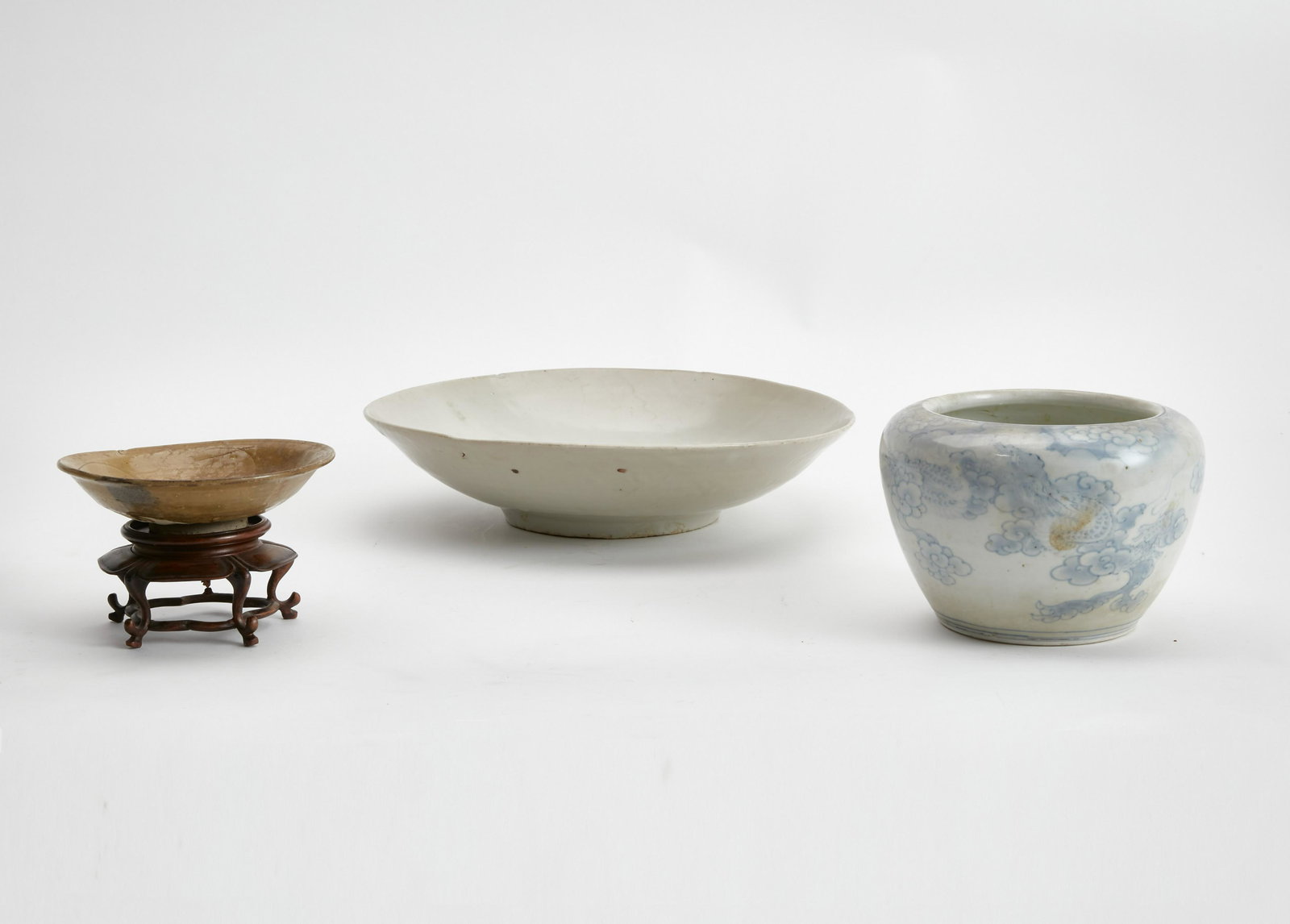 Three Asian glazed ceramic tablewares (1 of 5)