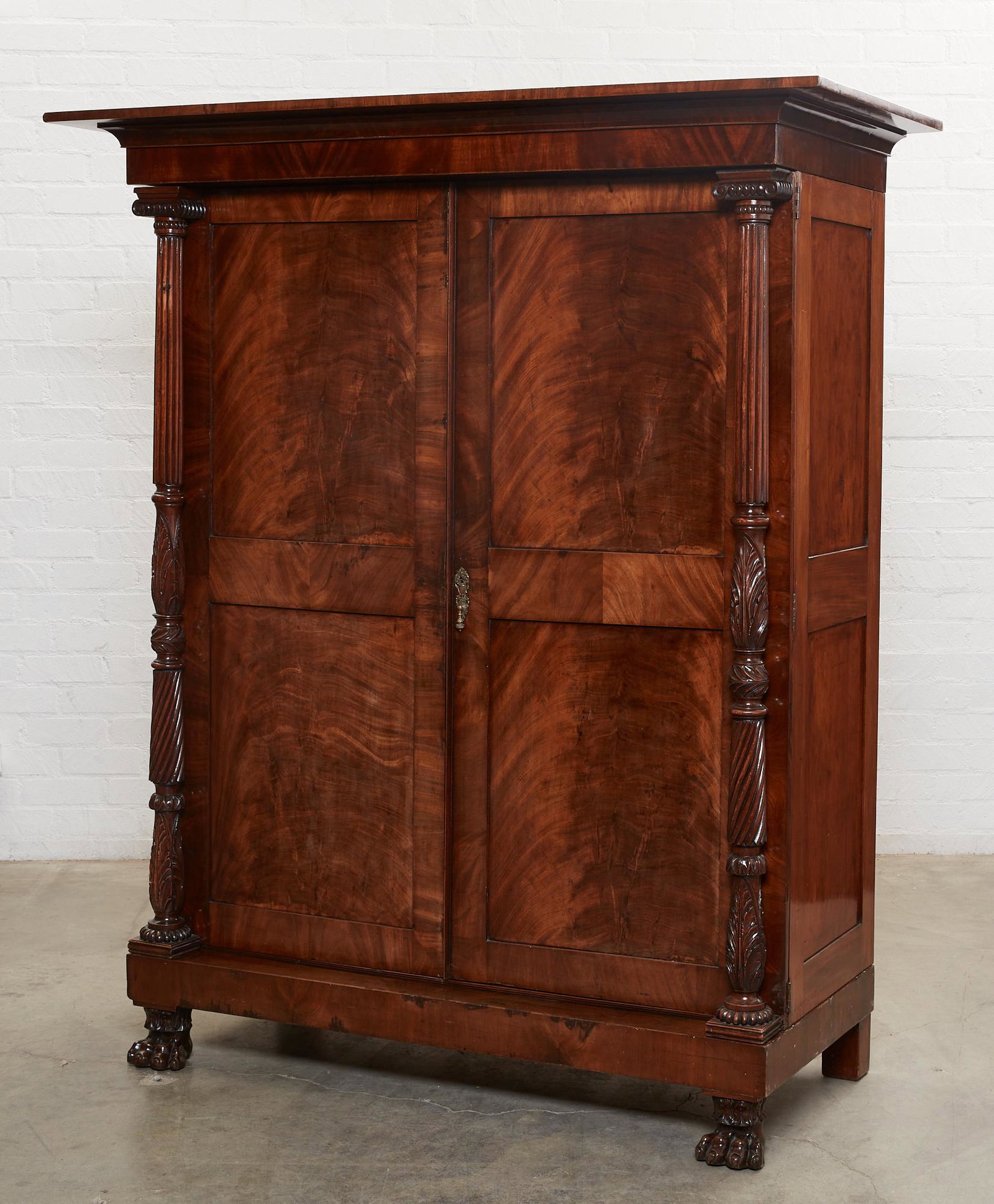 A Continental Neoclassical mahogany armoire (1 of 7)