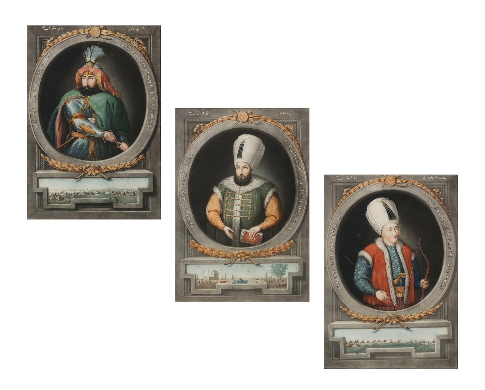 Three John Young engravings of Turkish Emperors (1 of 5)