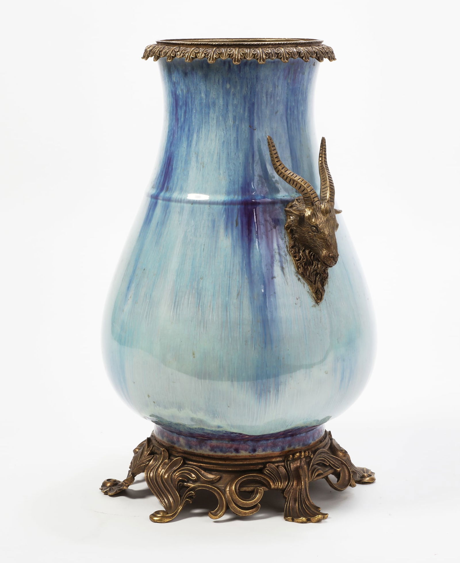 A gilt metal mounted Chinese porcelain vase (1 of 3)