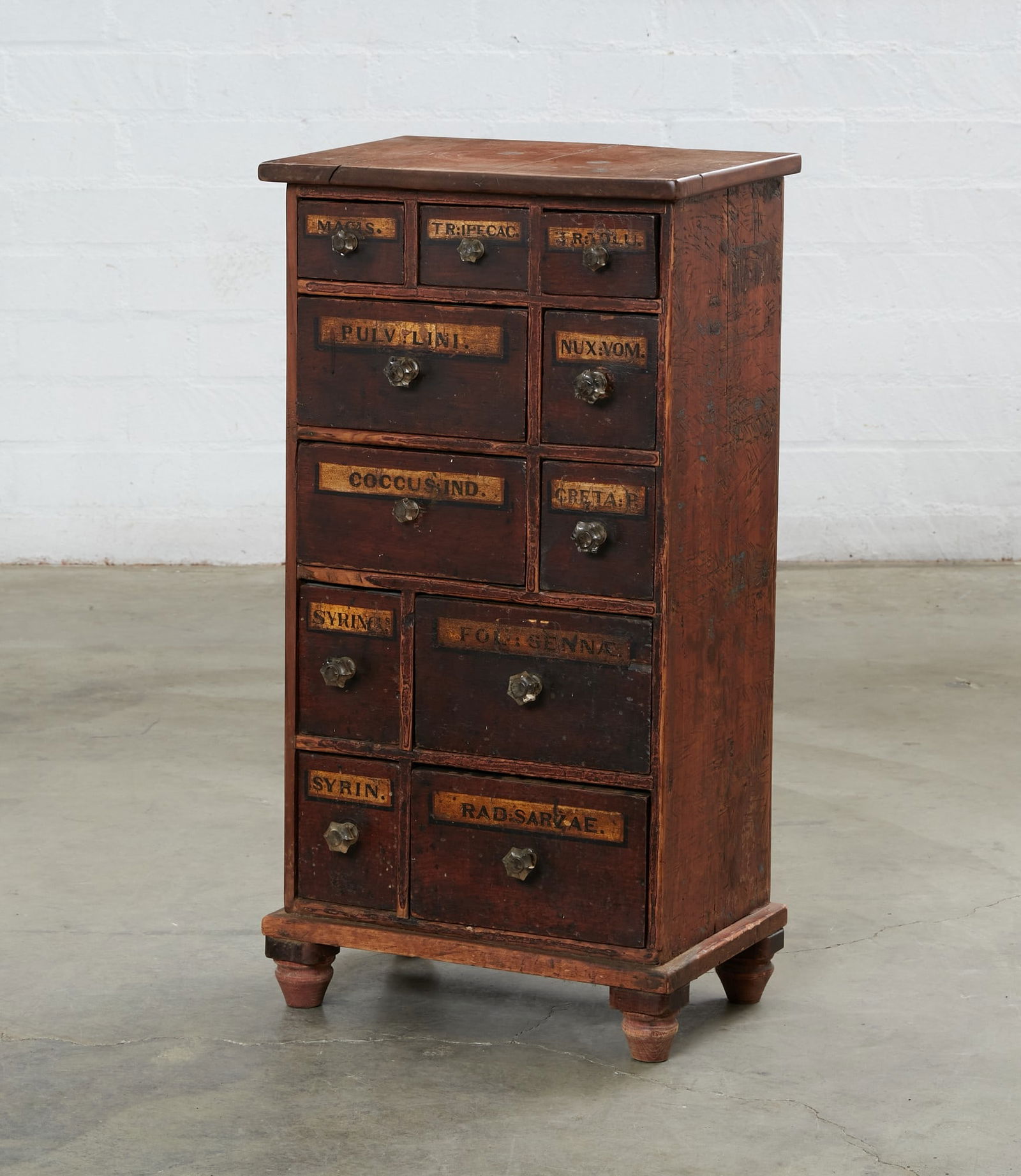 A small English mixed wood apothecary cabinet (1 of 7)