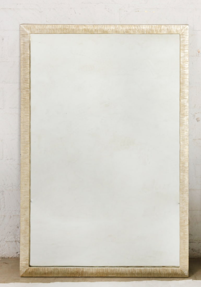 A contemporary silvered metal mirror (1 of 1)