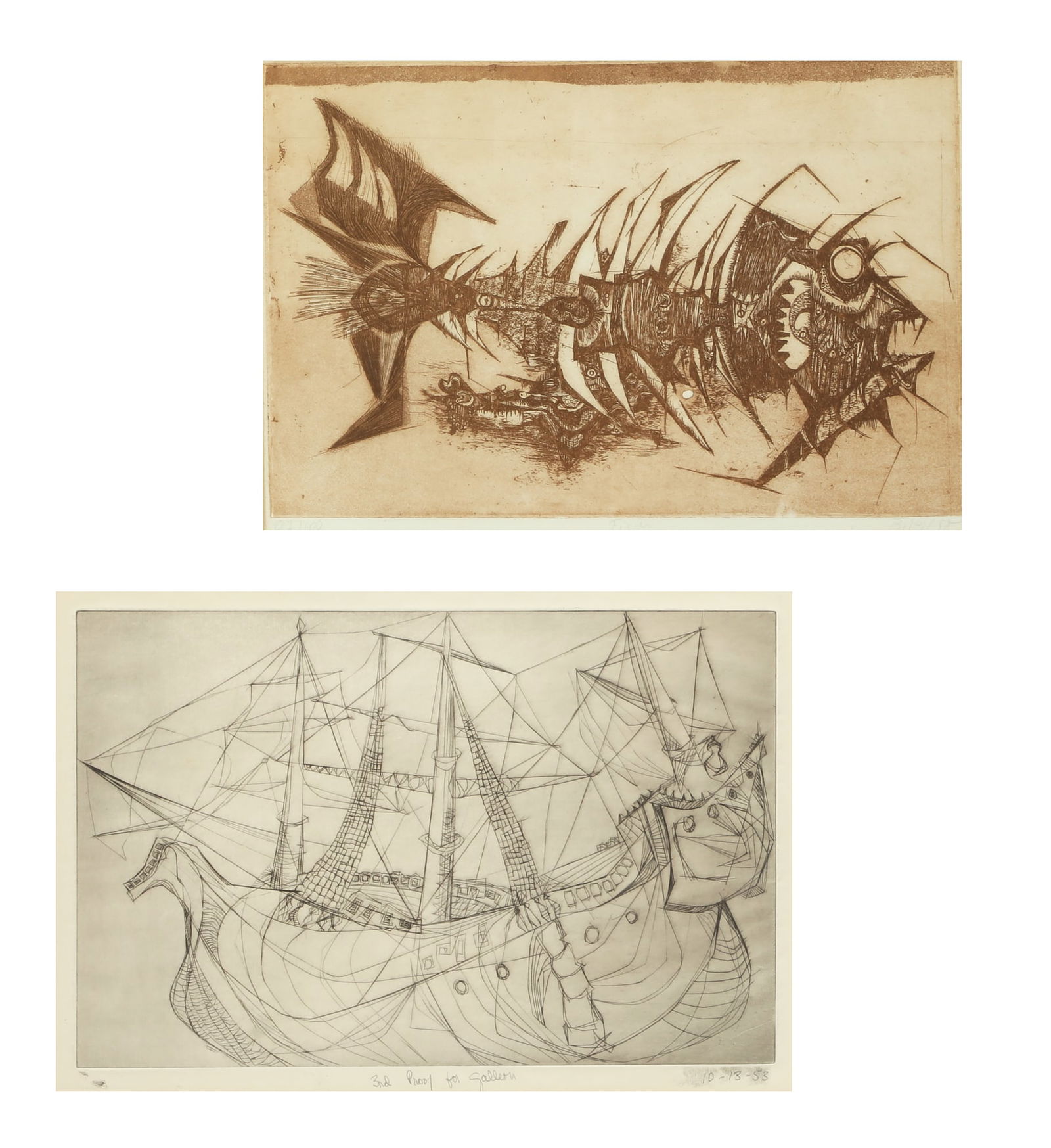 Two etchings on paper (1 of 7)