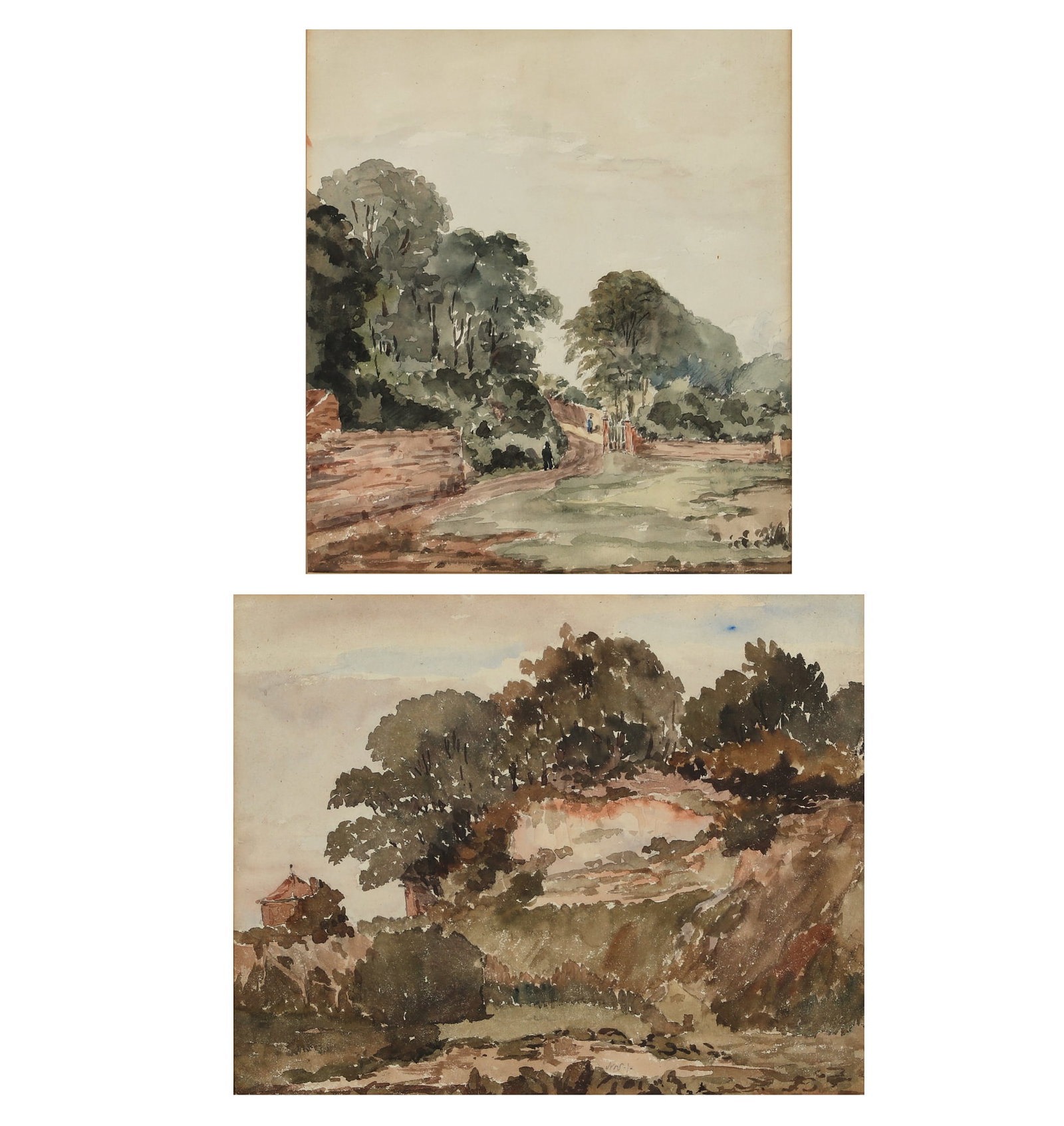 Norwich School, Landscapes, watercolor (1 of 9)