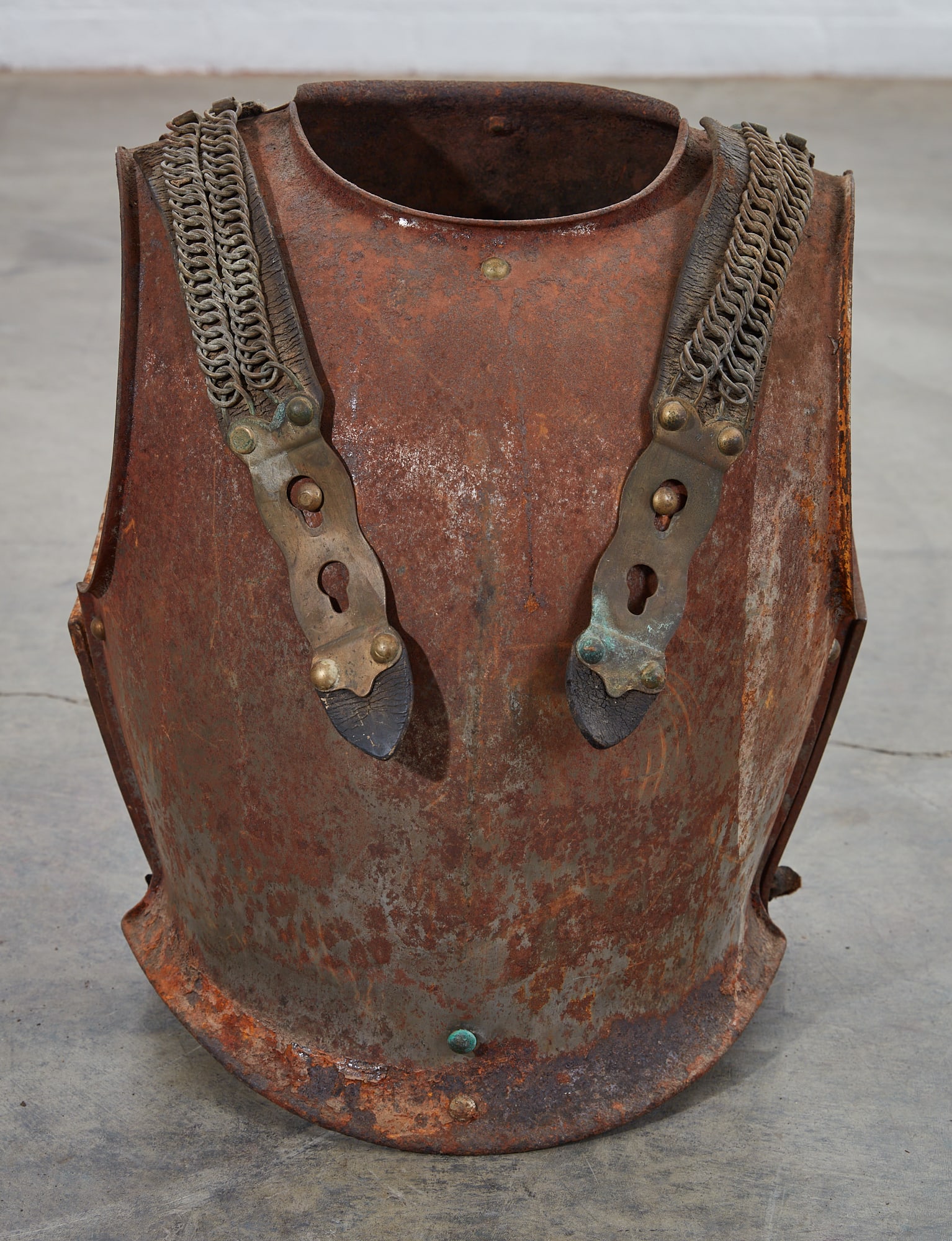 A Continental armor breast and back plate: A Continental armor breast and back platethe larger 17 1/2in (45cm); width 13in (33cm); depth 5in (12.5cm)