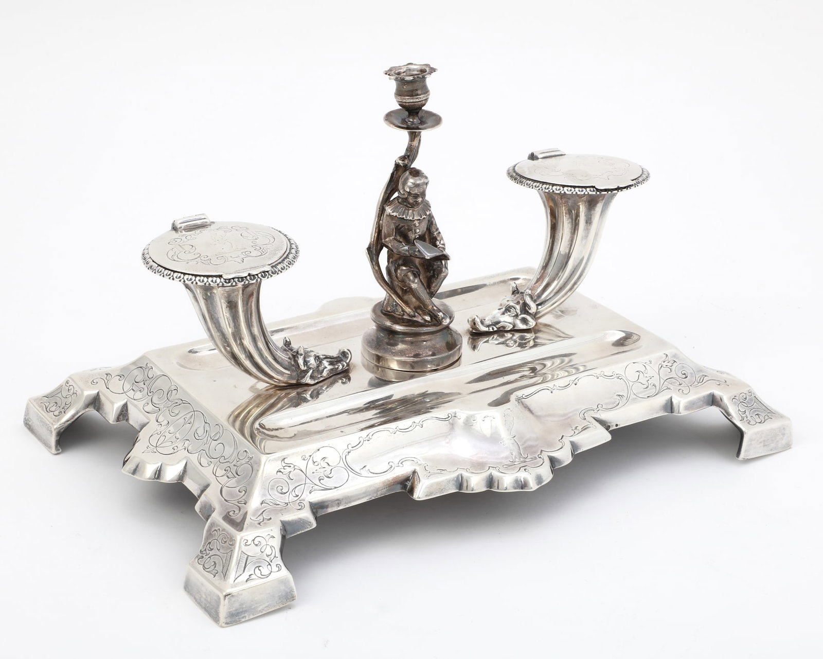 A Victorian sterling silver writing stand (1 of 7)