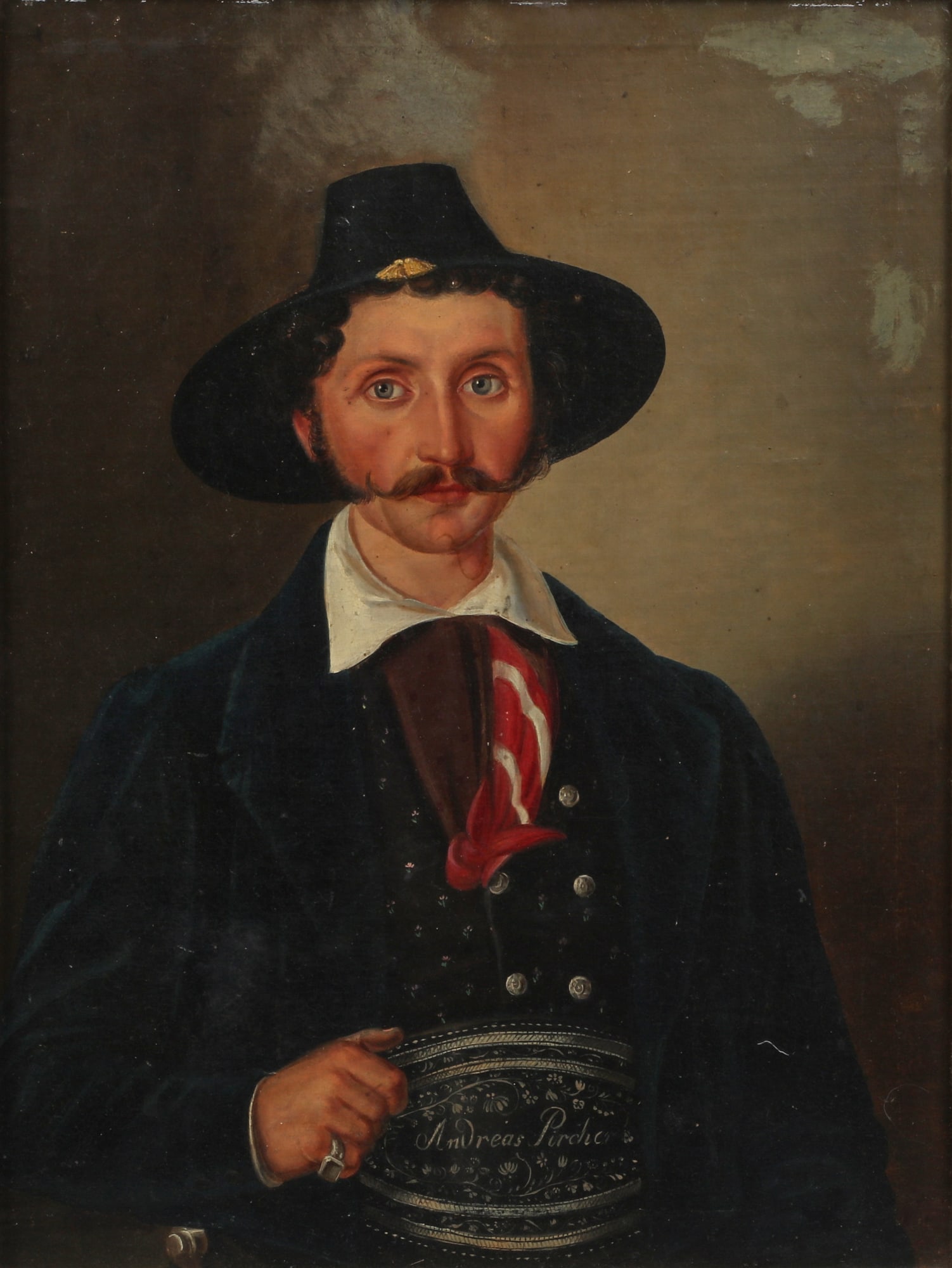 Continental School, Portrait of Andreas Pircher: Continental School19th centuryPortrait of Andreas Pircheroil on panel16 x 12in (40.5 x 30.5cm)