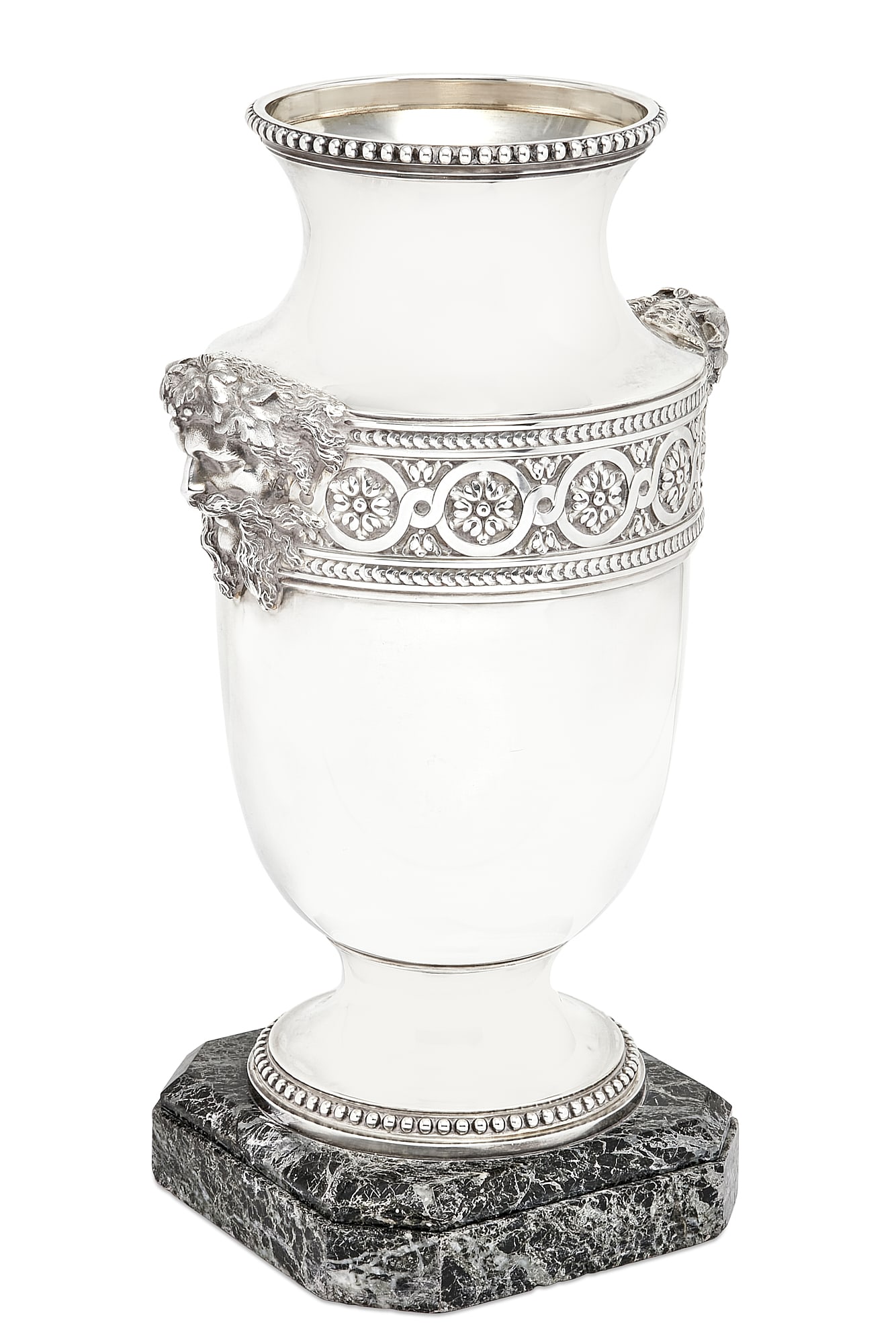 A French Neoclassical style silver and marble urn (1 of 8)