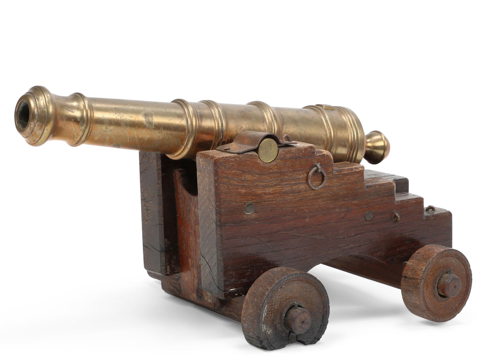 An English bronze model of a cannon (1 of 3)