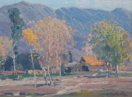 Hanson Puthuff, Advent of Autumn: Hanson Puthuff (American, 1875-1972)Advent of Autumnoil on masonitesigned lower right and titled to reverse11 3/4 x 15 3/4in (30 x 40cm)