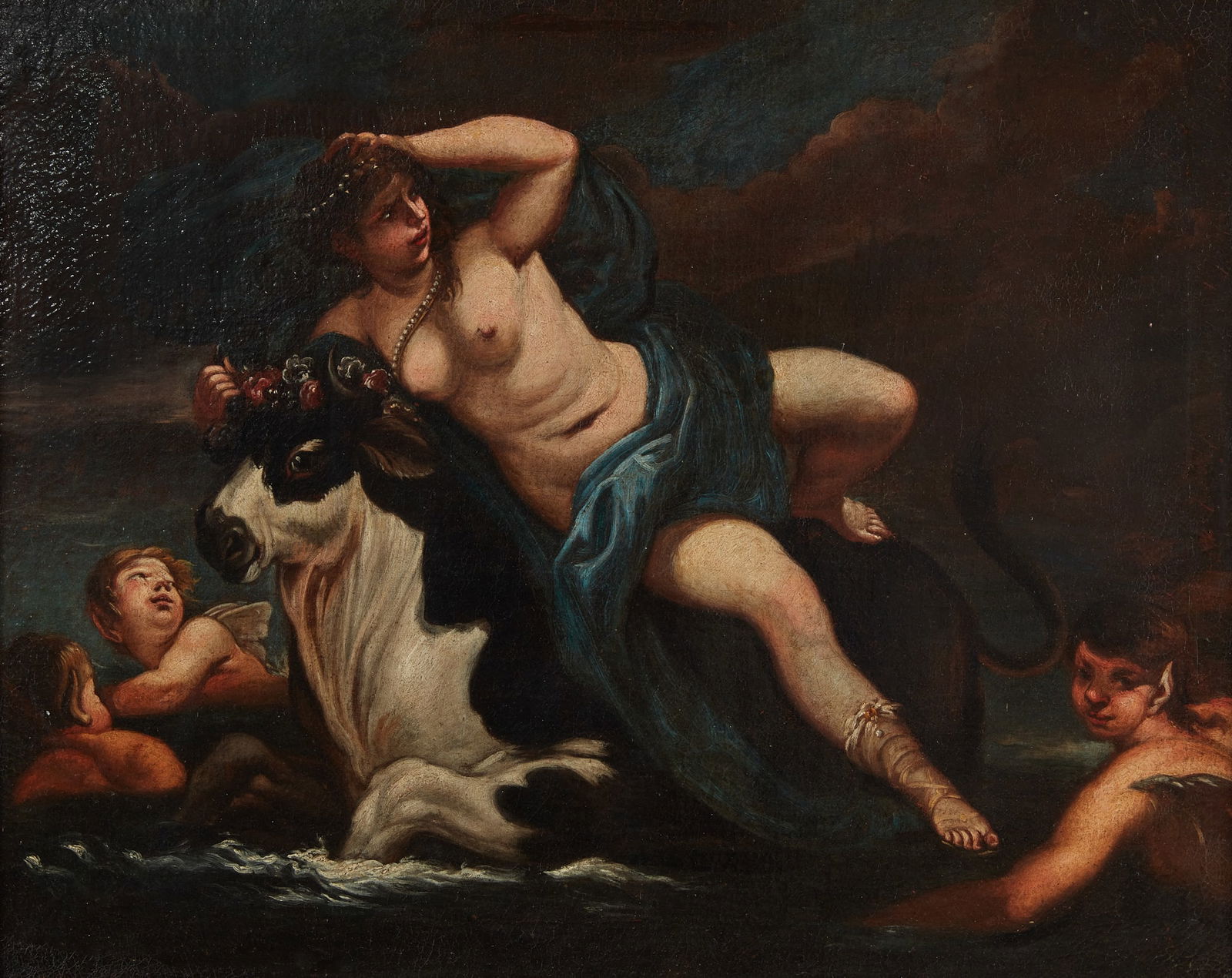 Continental School, Europa and the Bull: Continental School(19th/20th century)Europa and the Bulloil on canvas21 1/2 x 26 1/2in (54.5 x 67.5cm)