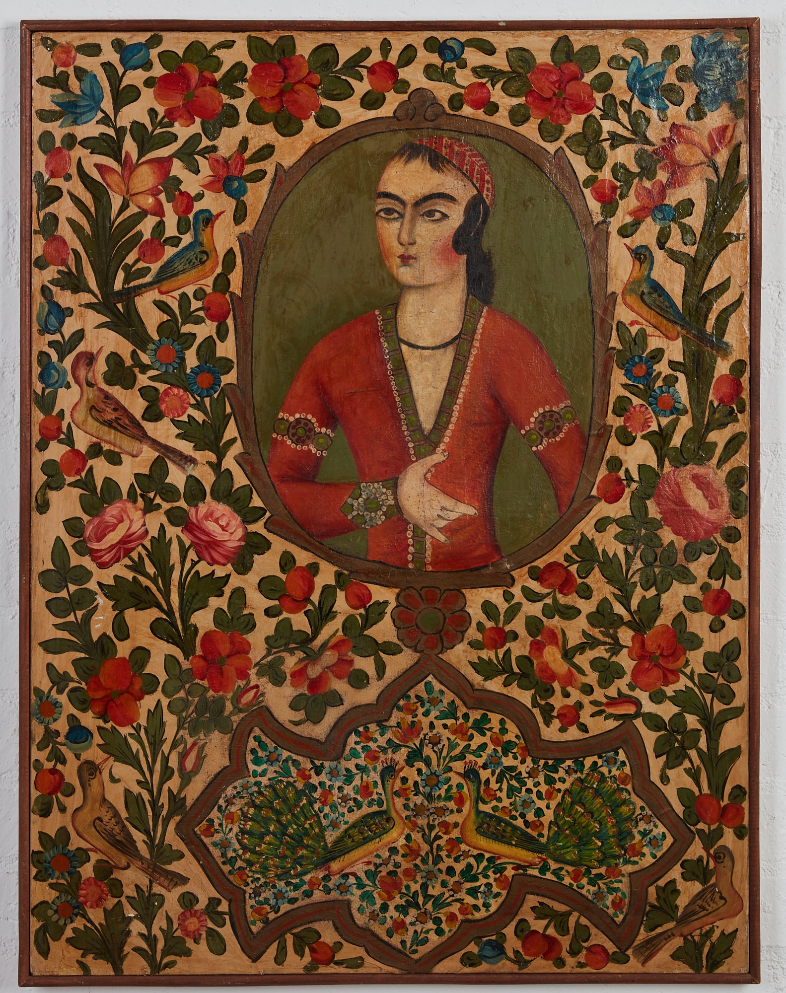 Persian School, Portrait of a woman: Persian School (19th century) Portrait of a woman oil on canvas 43 1/2 x 33in (111 x 84cm)
