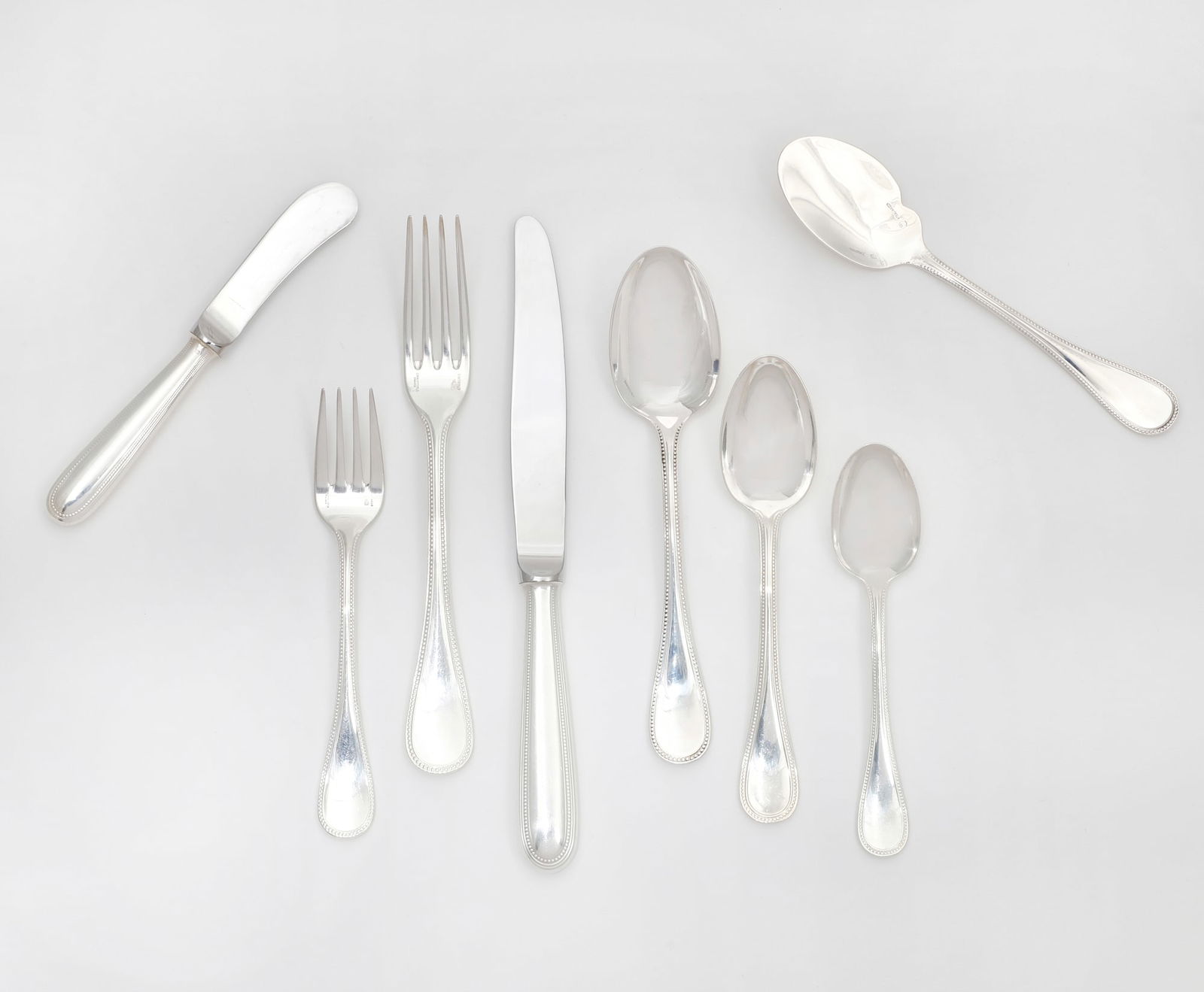 A Christofle sterling Perles flatware service (1 of 4)