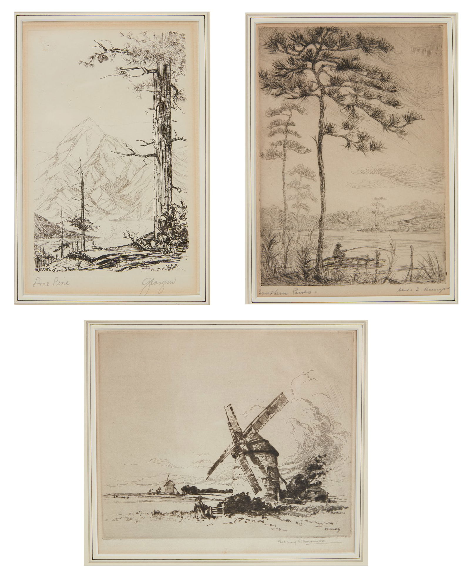 Three framed etchings (1 of 14)