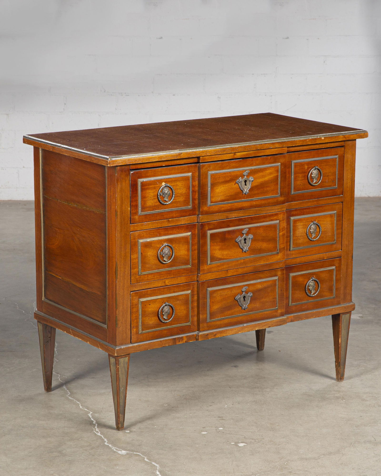 A North European brass mounted mahogany commode (1 of 6)