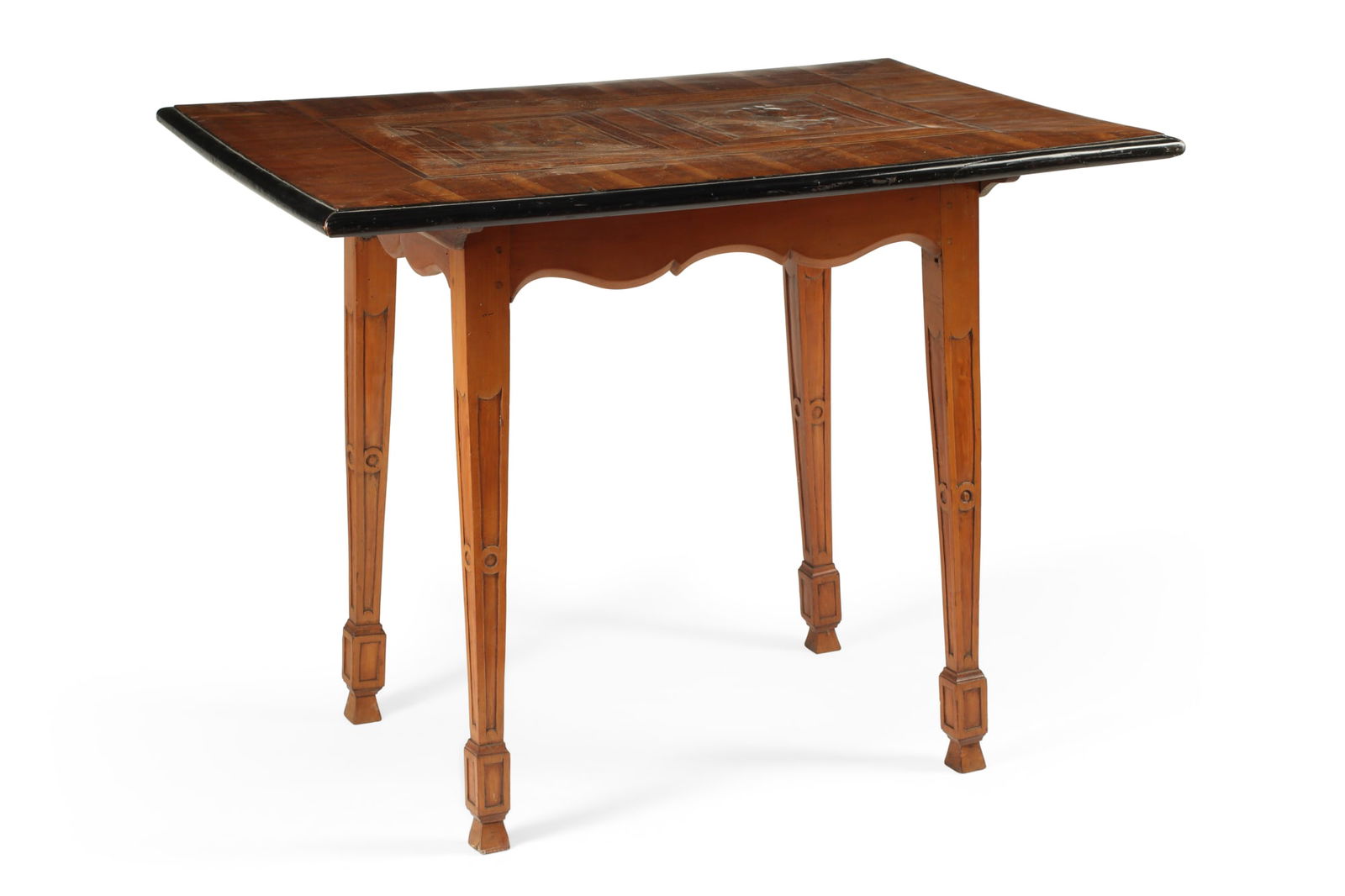 An Italian Neoclassical walnut center table (1 of 4)