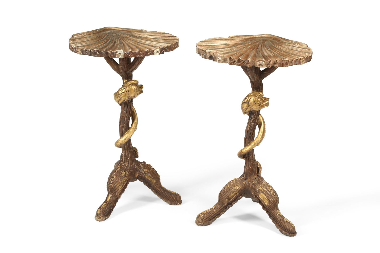 A pair of Venetian grotto style occasional tables (1 of 5)