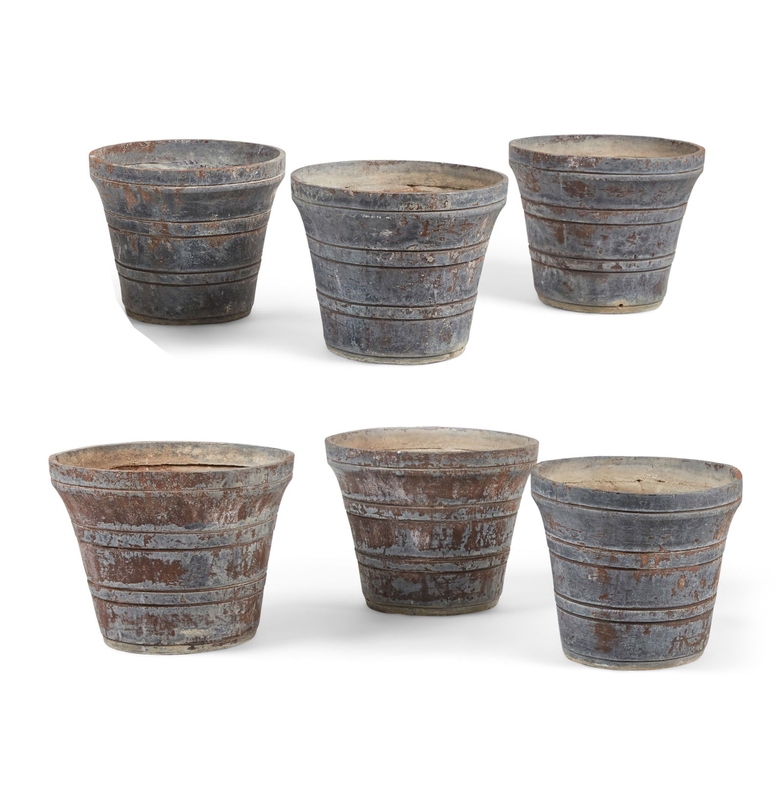 A set of six English lead jardinieres (1 of 4)