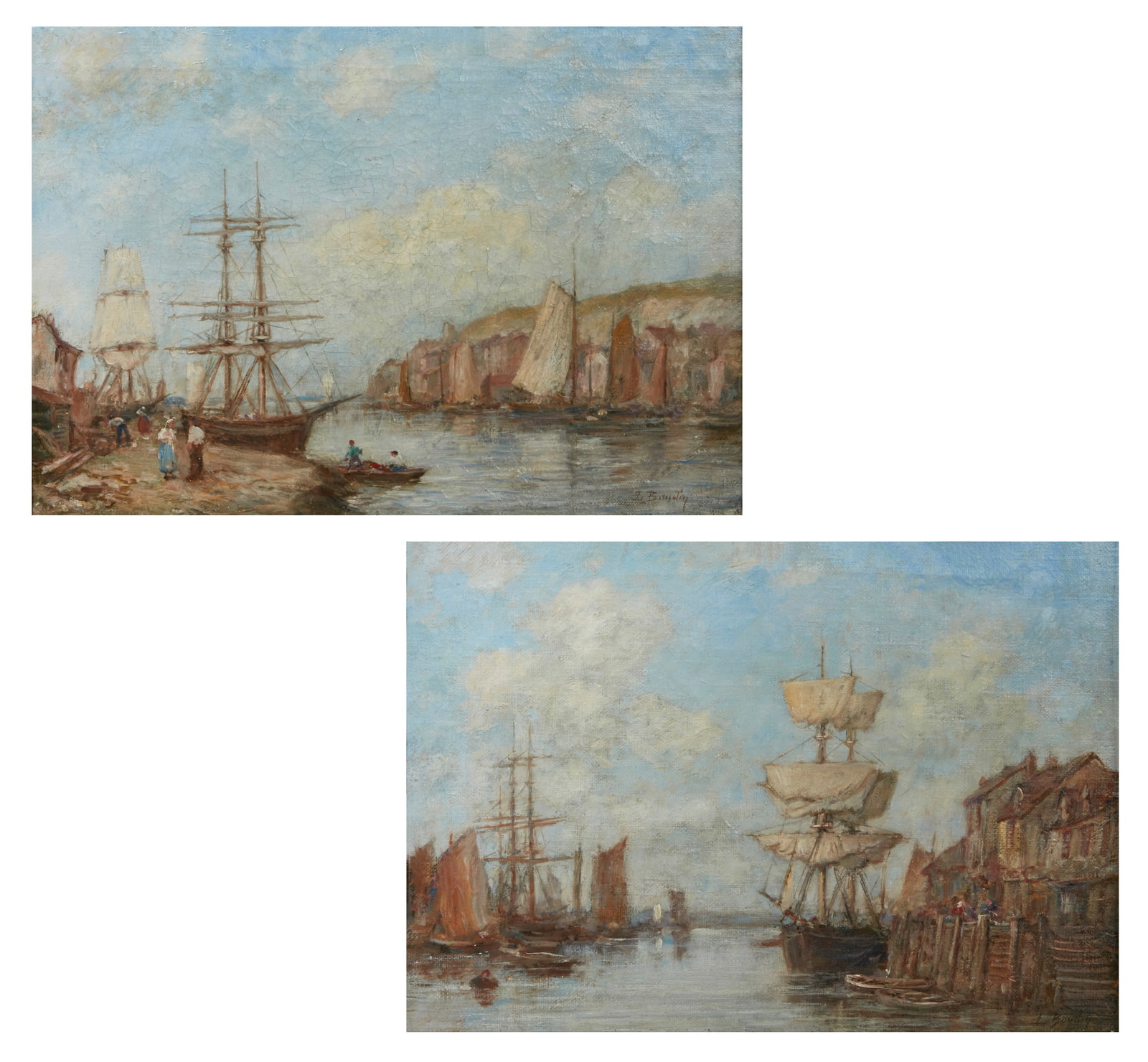 After Eugene Boudin, Masted ships in harbour (2) (1 of 8)