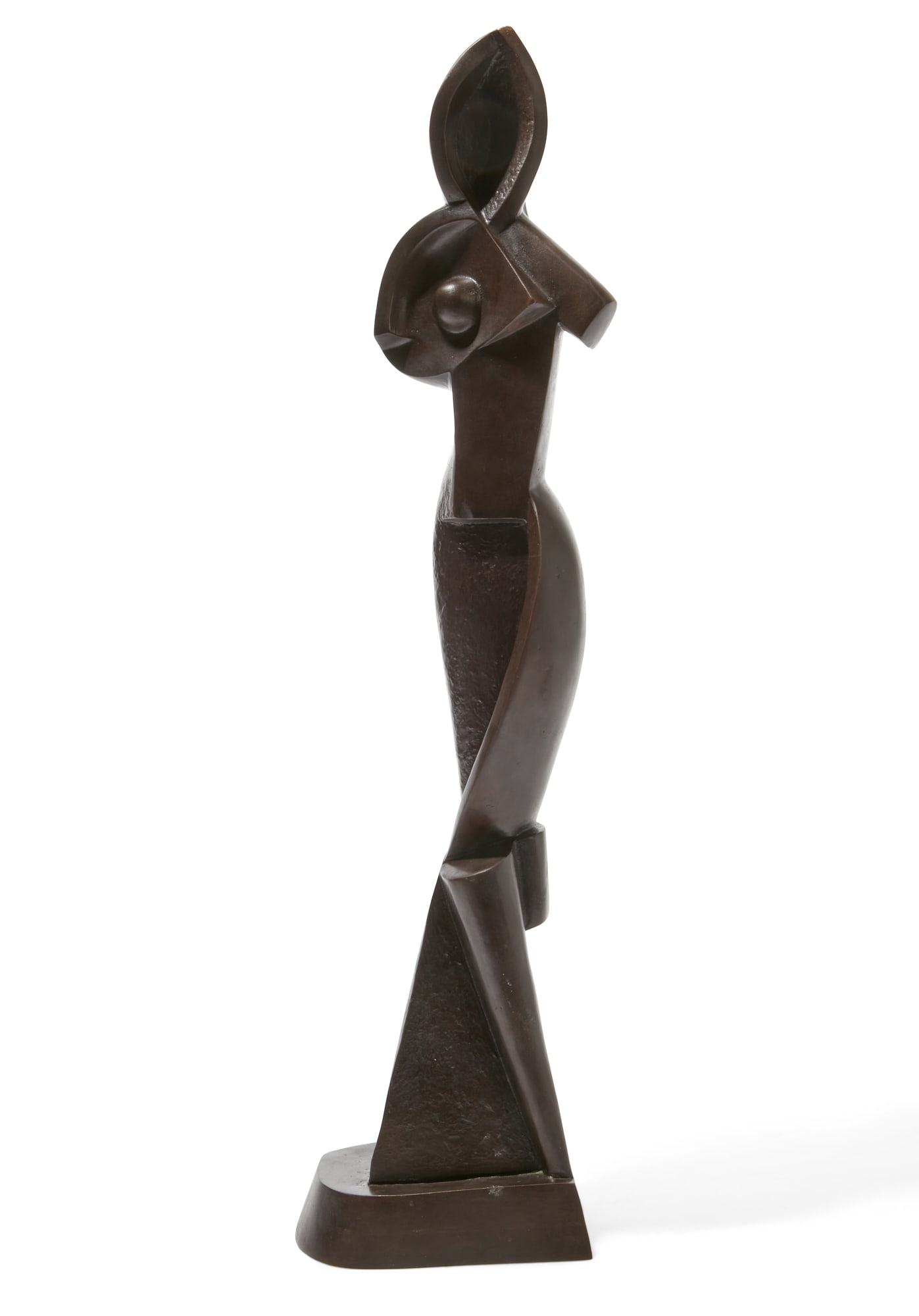 After Archipenko, Statuette Geometrique, bronze: After Alexander Archipenko (Ukrainian/American, 1887-1964)Statuette Geometriquepatinated bronzeinscribed to base Archipenko / PARIS 1914 and stamped 6/8F27 x 5 x 6in (69 x 12.5 x 15cm)