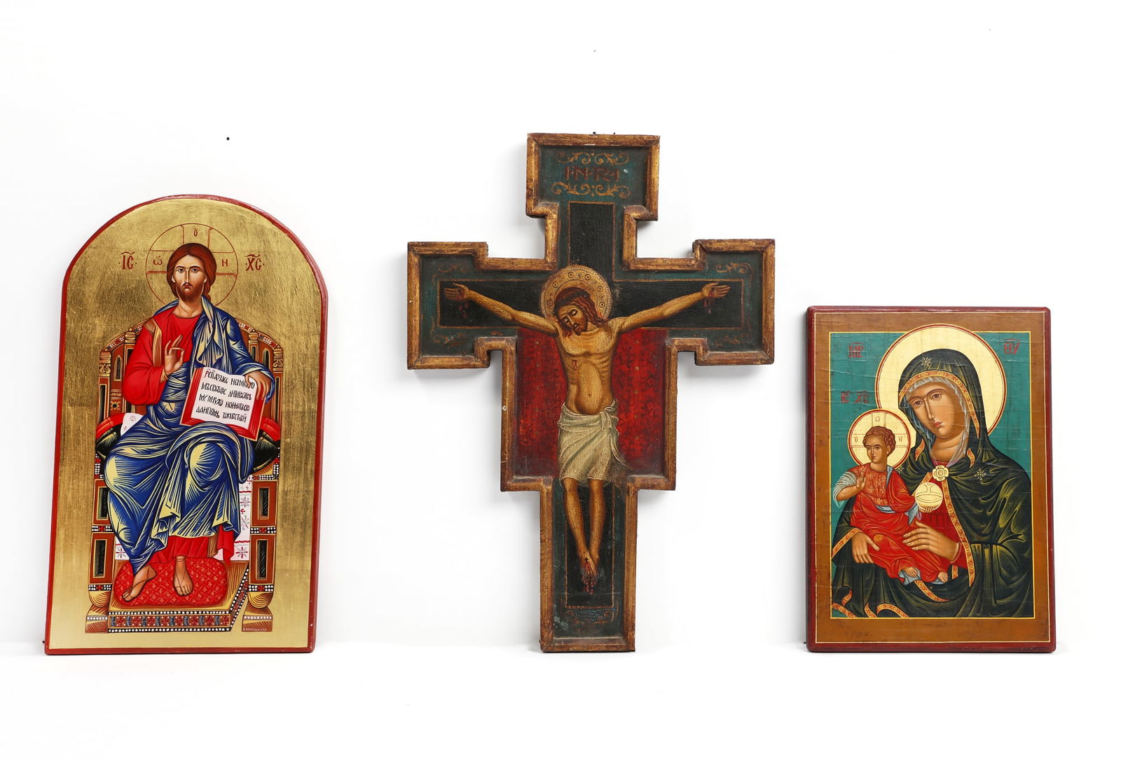 Three Eastern Orthodox icons, 19th/20th century (1 of 2)