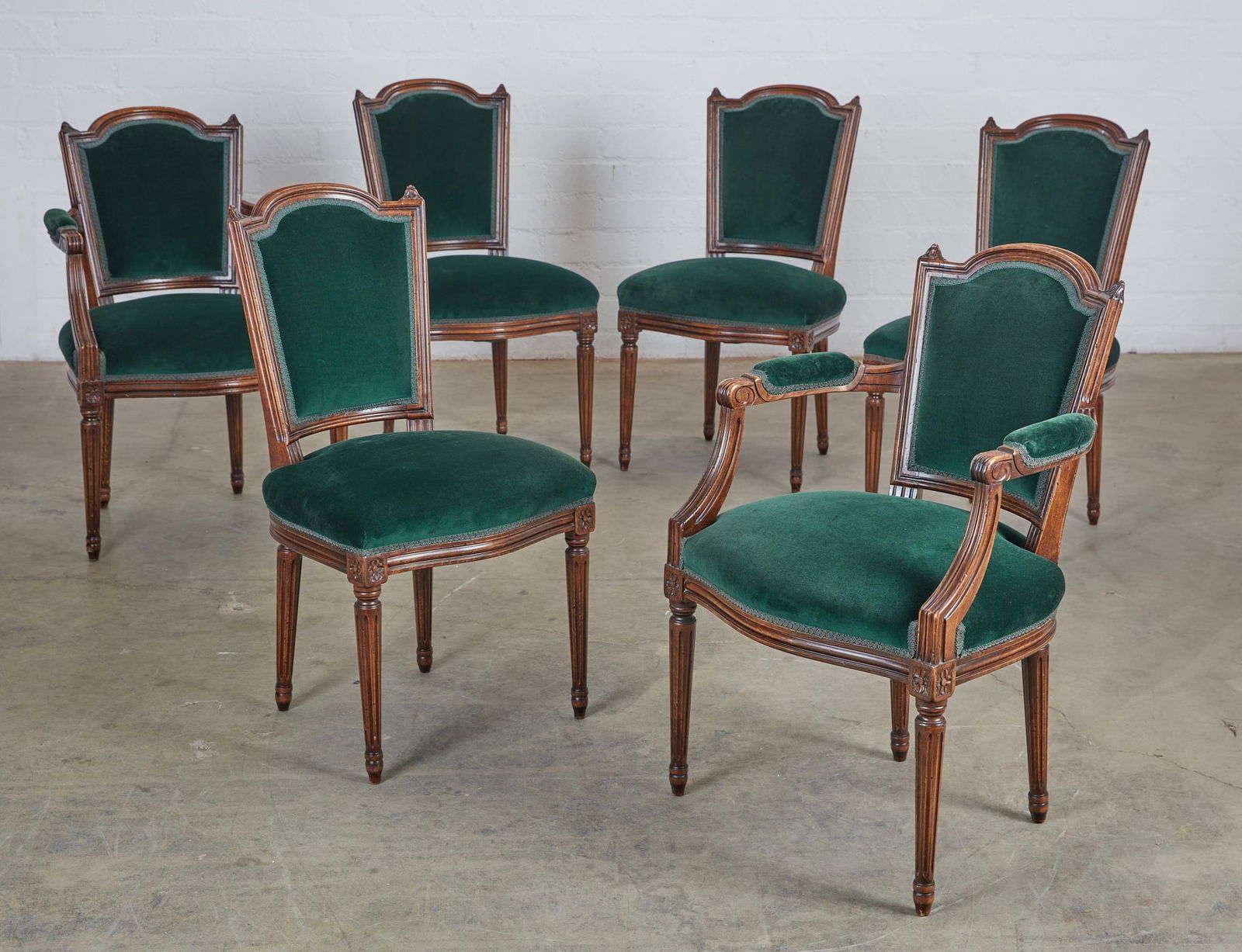 A set of six Louis XVI style dining chairs (1 of 10)
