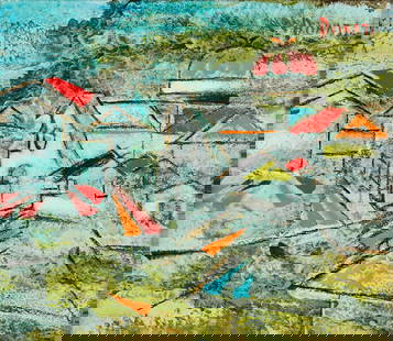 Lazzaro Donati, San Spirito dalle case grigie,: Lazzaro Donati(Italian, 1926-1977)San Spirito dalle case grigie, 1968oil on panelsigned upper right: DONATI, also signed, dated, and titled on verso13 3/4 x 15 3/4in (34.9 x 40cm) Pro
