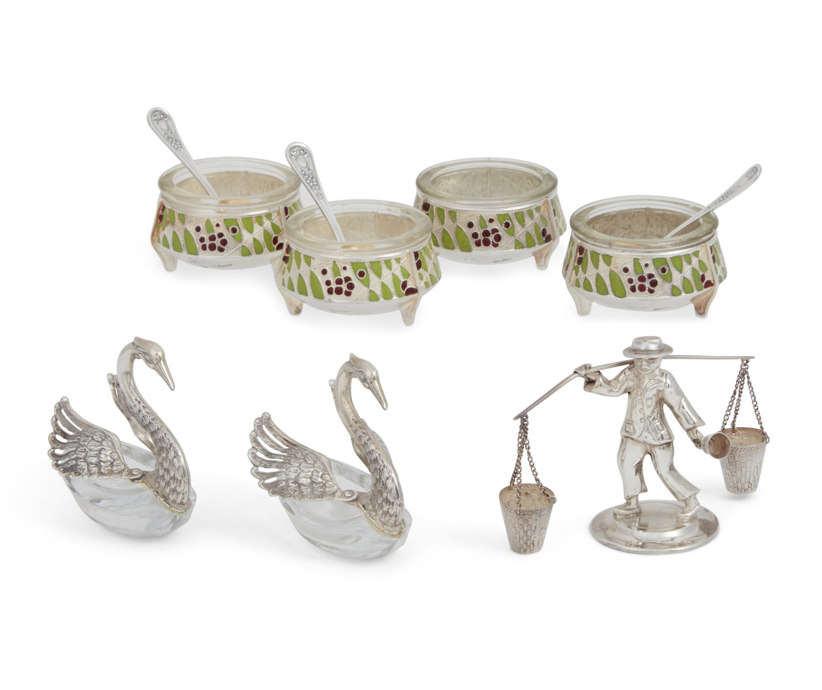 A group of metal and silver tableware (1 of 5)