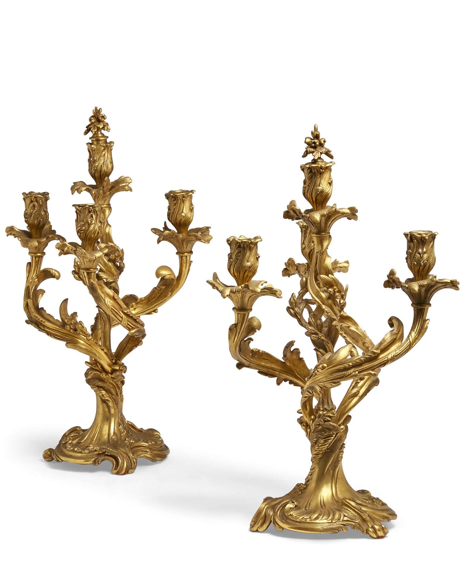 A pair of Louis XV style four light candelabra (1 of 13)